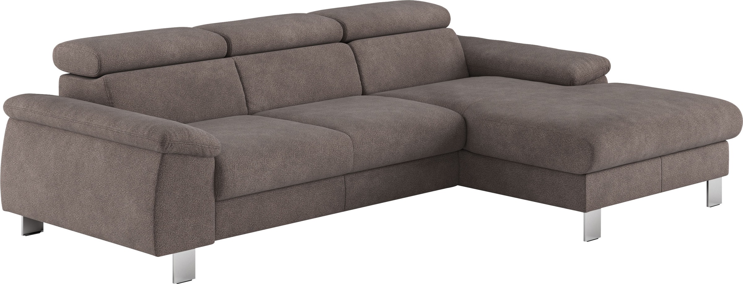 COTTA Ecksofa Komaris, Ecksofa, wahlweise mit RGB-LED-Beleuchtung und Bettfunktion/Bettkasten