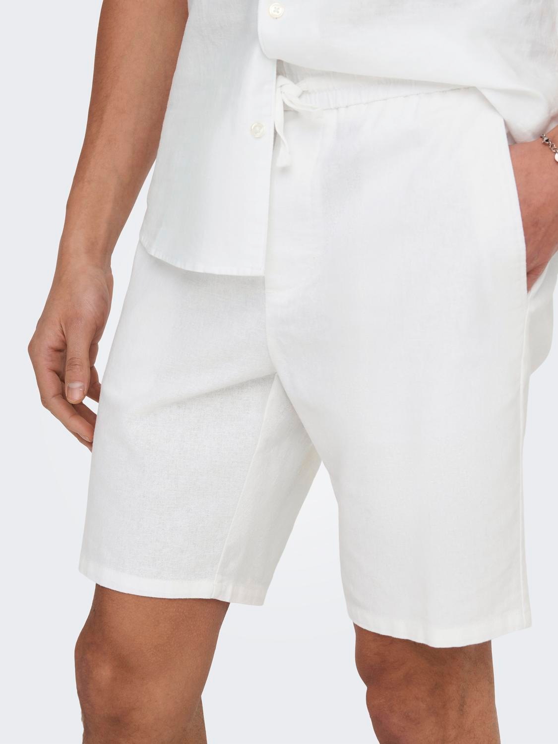ONLY & SONS Shorts »ONSLINUS 0007 COT LIN SHORTS NOOS«