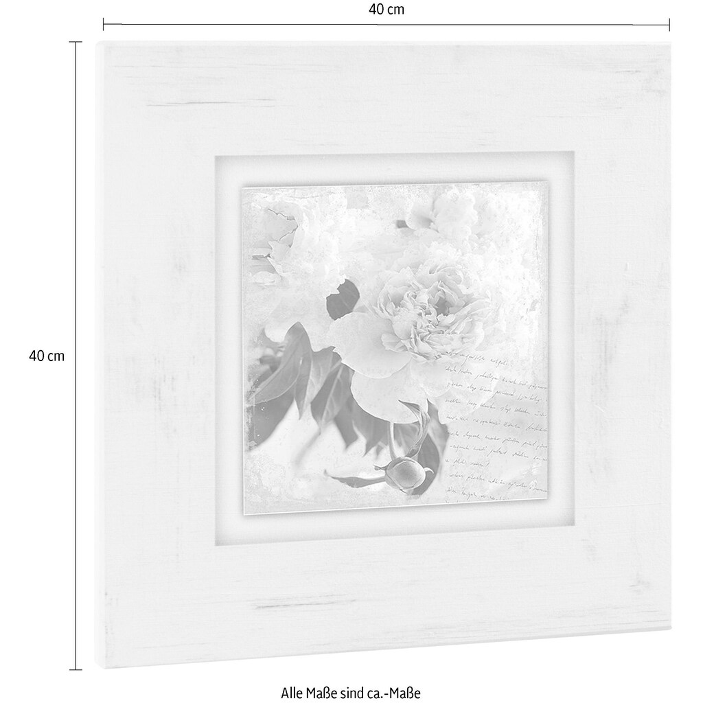 Home affaire Holzbild »Rosa Blume«