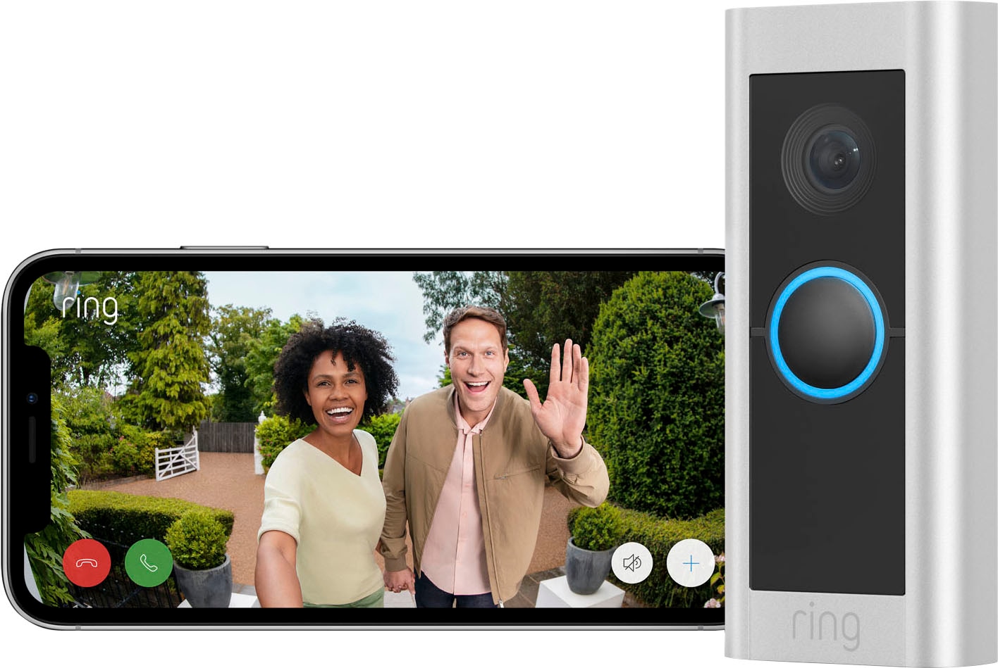 Ring Smart Home Türklingel »Video Doorbell Pro 2 mit Netzteil«, Innenbereich-Außenbereich