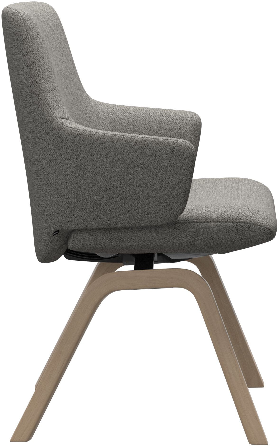 Stressless® Polsterstuhl »Laurel«, ROHLEDER Stoff Q2 FARON, Low Back mit Armlehne, Größe L, mit schräggestellten Beinen in Eiche