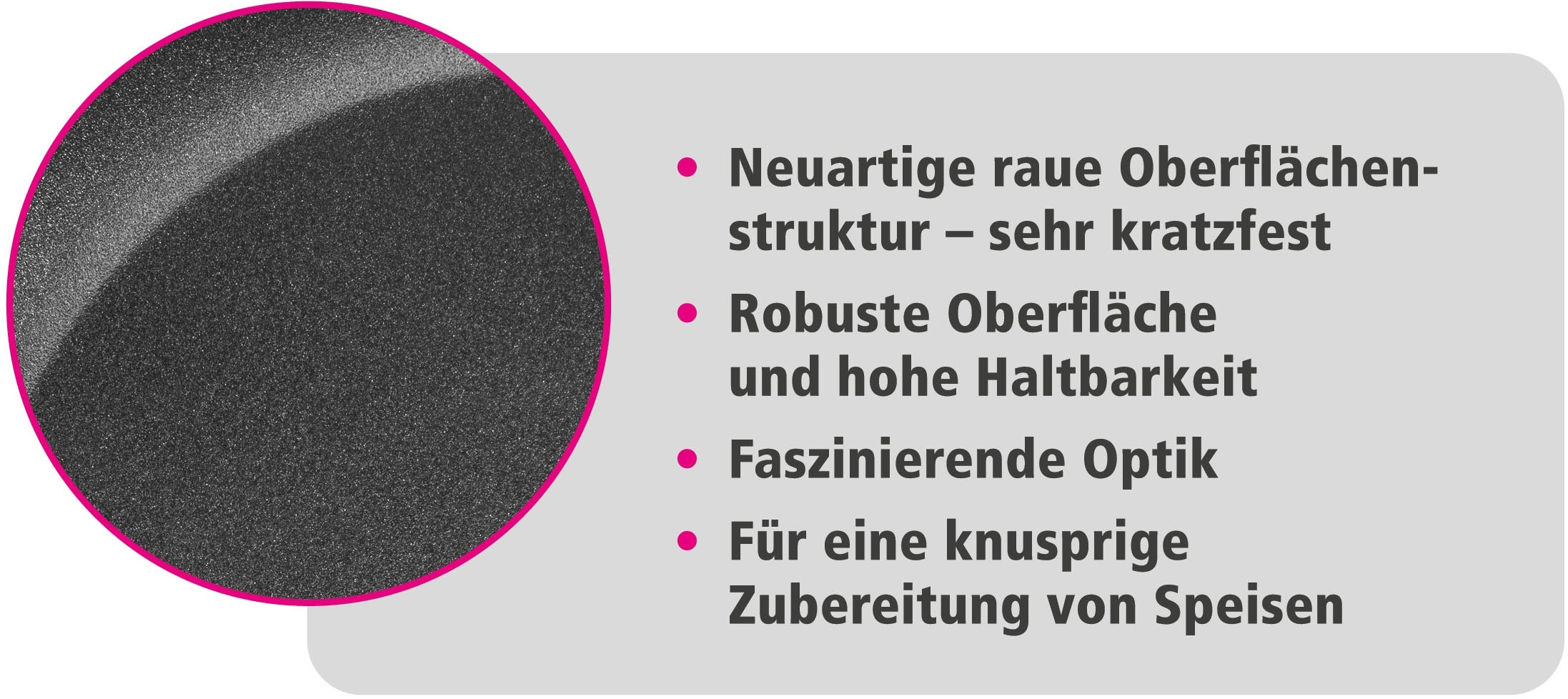 GSW Schmorpfanne »Titanium Granit Advanced«, Aluminiumguss, (1 tlg.), Schmorpfanne aus Aluminium-Guss mit Antihaft-Versiegelung