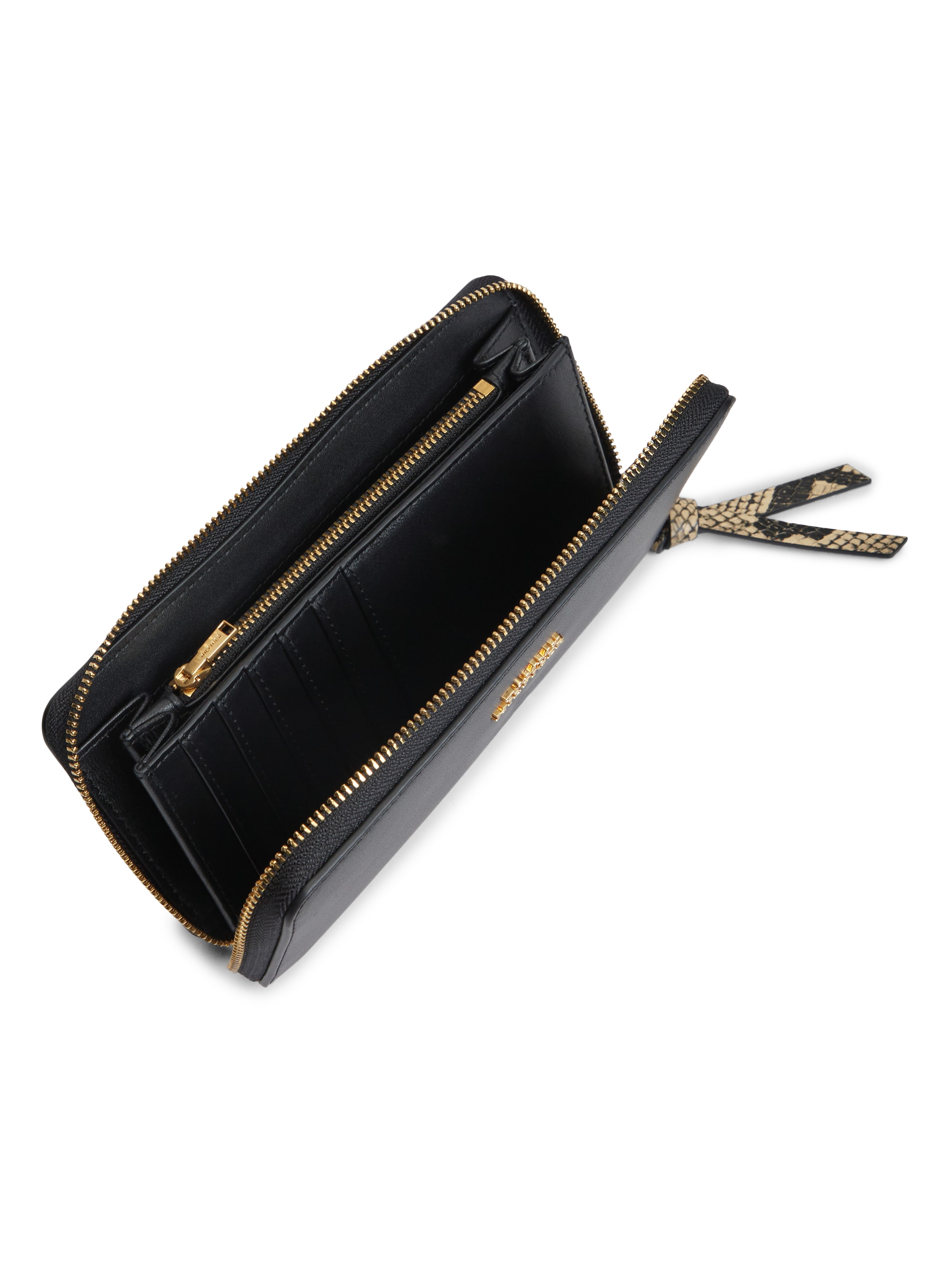 Tommy Hilfiger Geldbörse »TH LEATHER LRG ZA WALLET« Damen Geldbeutel, Portemonnaie mit Detail in Reptilienoptik