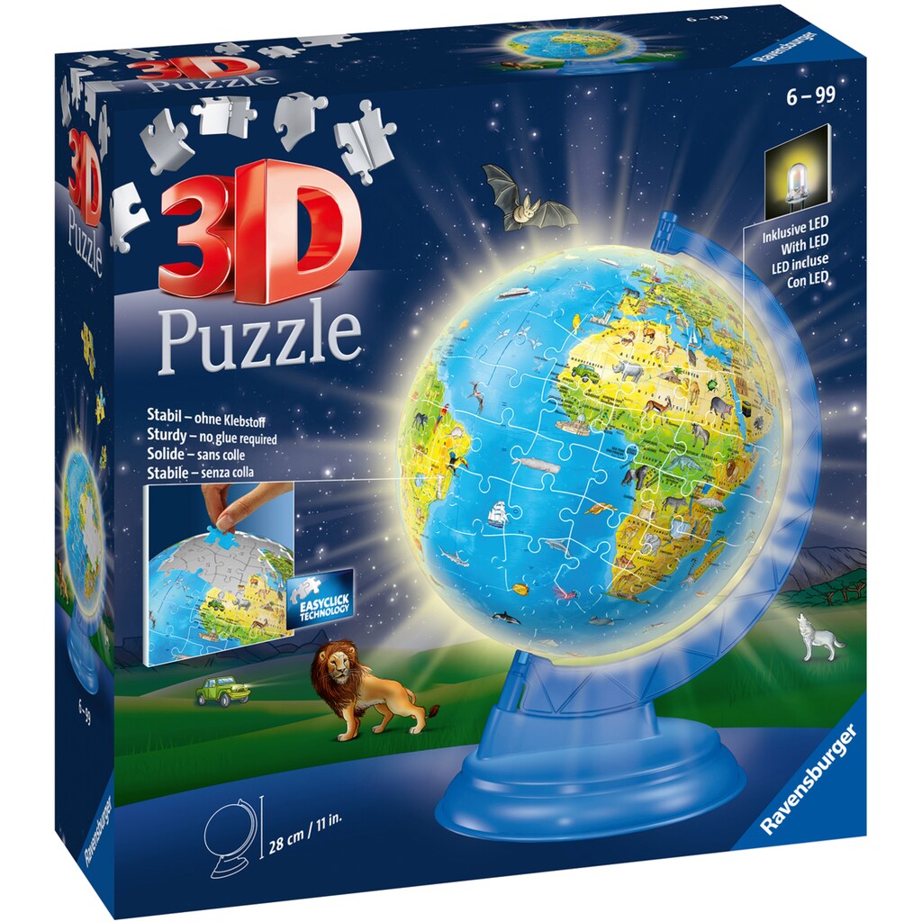 Ravensburger 3D-Puzzle »Kinderglobus mit Licht«