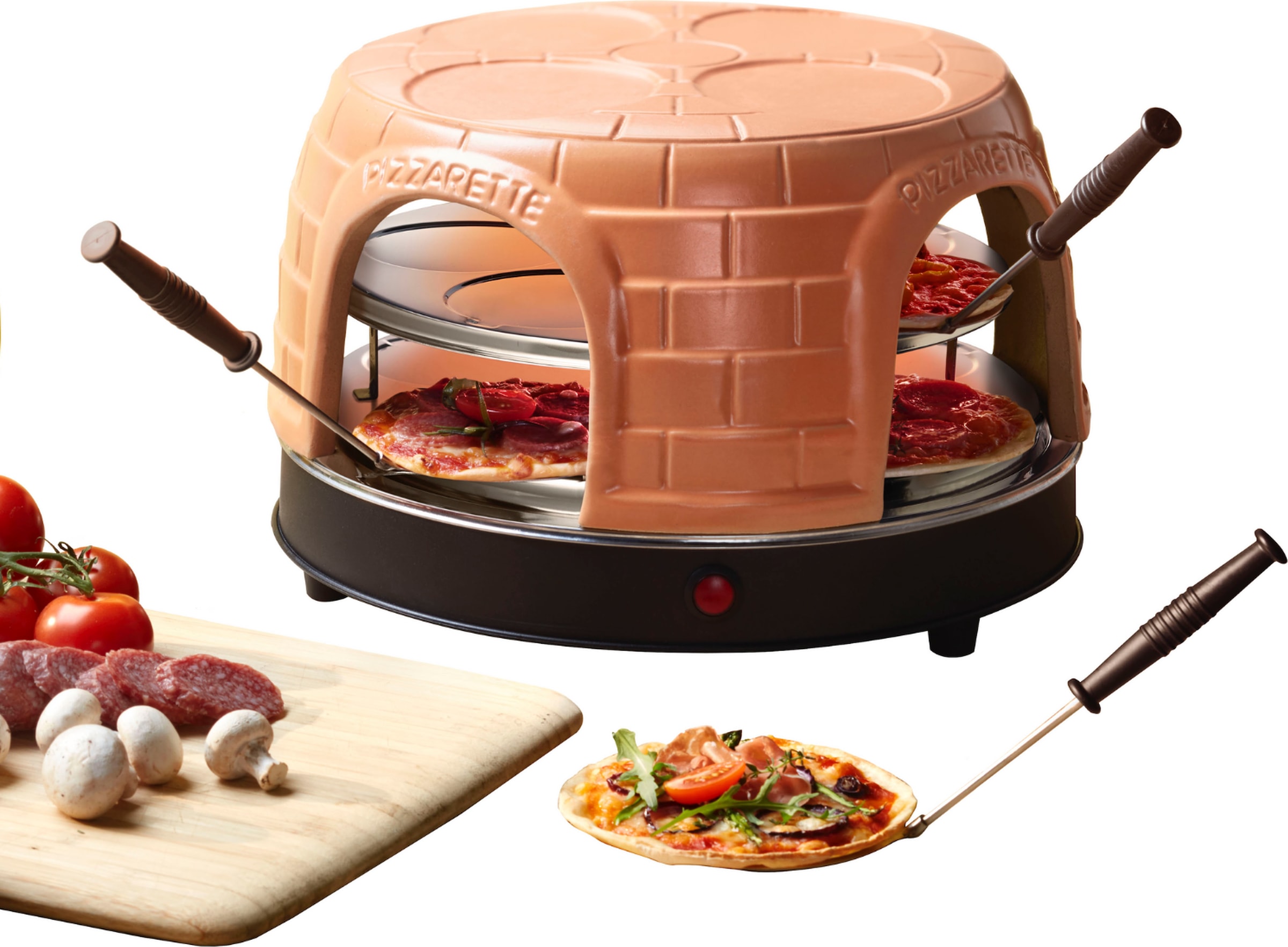 Emerio Pizzaofen »PO-116124.1«, Mini-Pizzaofen mit 3 Heizkreisläufen