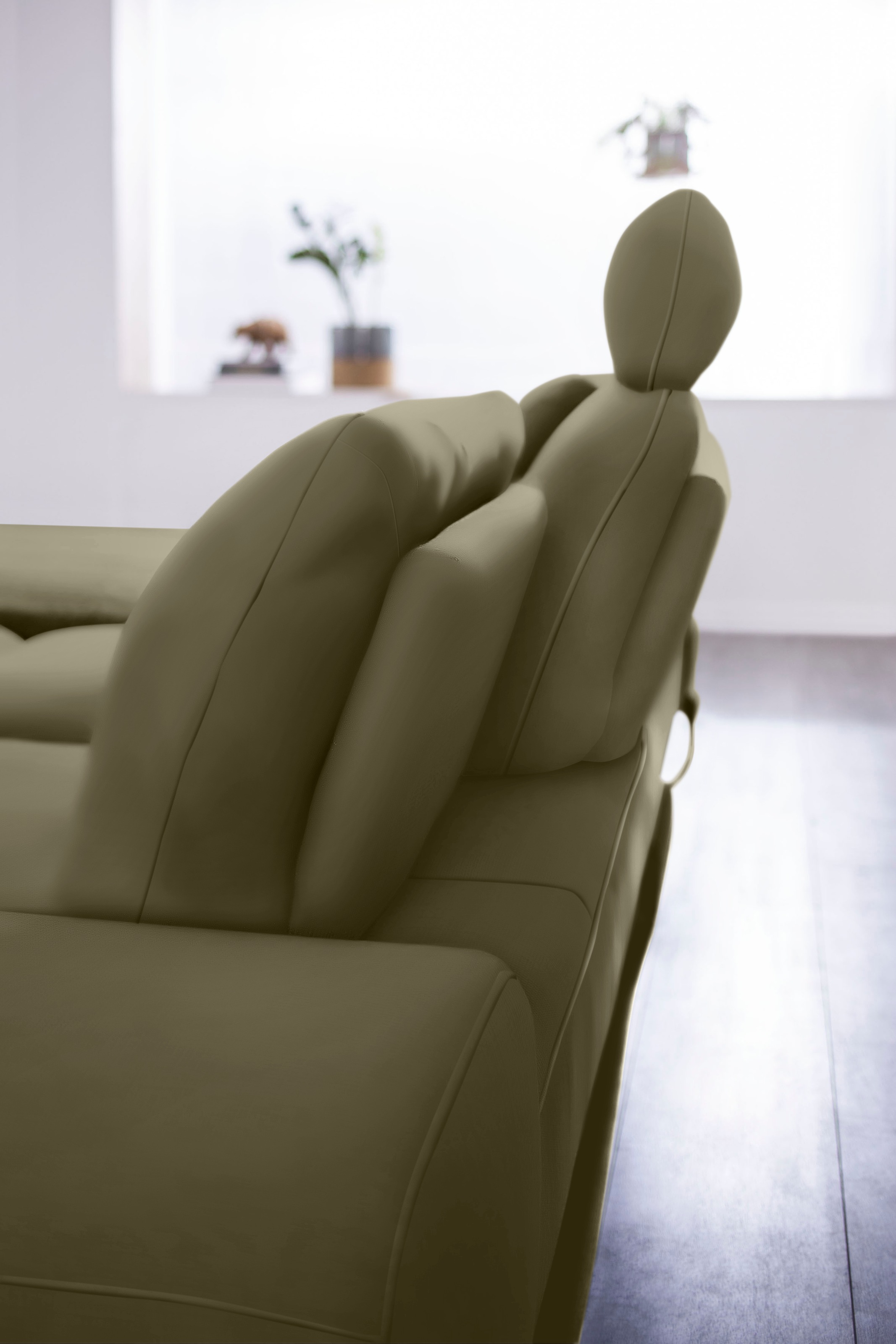 W.SCHILLIG Ecksofa »valentinoo, Designsofa, bequem, elegant und zeitlos, L-Form«, (Set), inklusive Hocker, mit Sitztiefenverstellung, Breite 299 cm