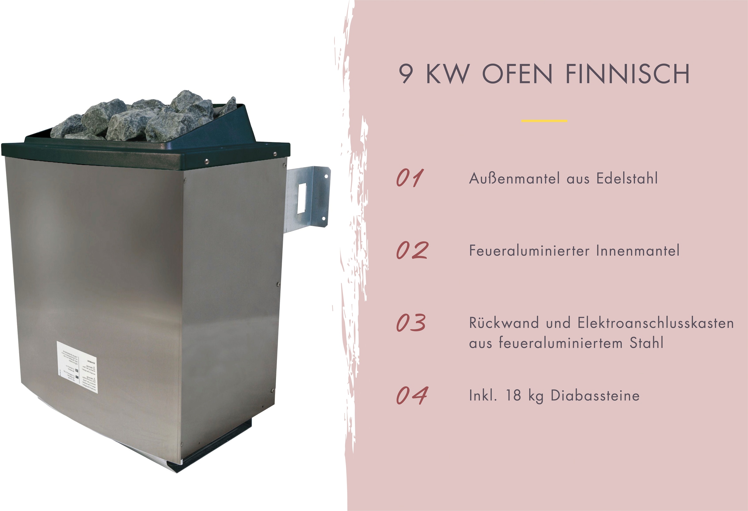 KONIFERA Saunahaus »Uwe 2«, 9-kW-Ofen mit ext. Steuerung