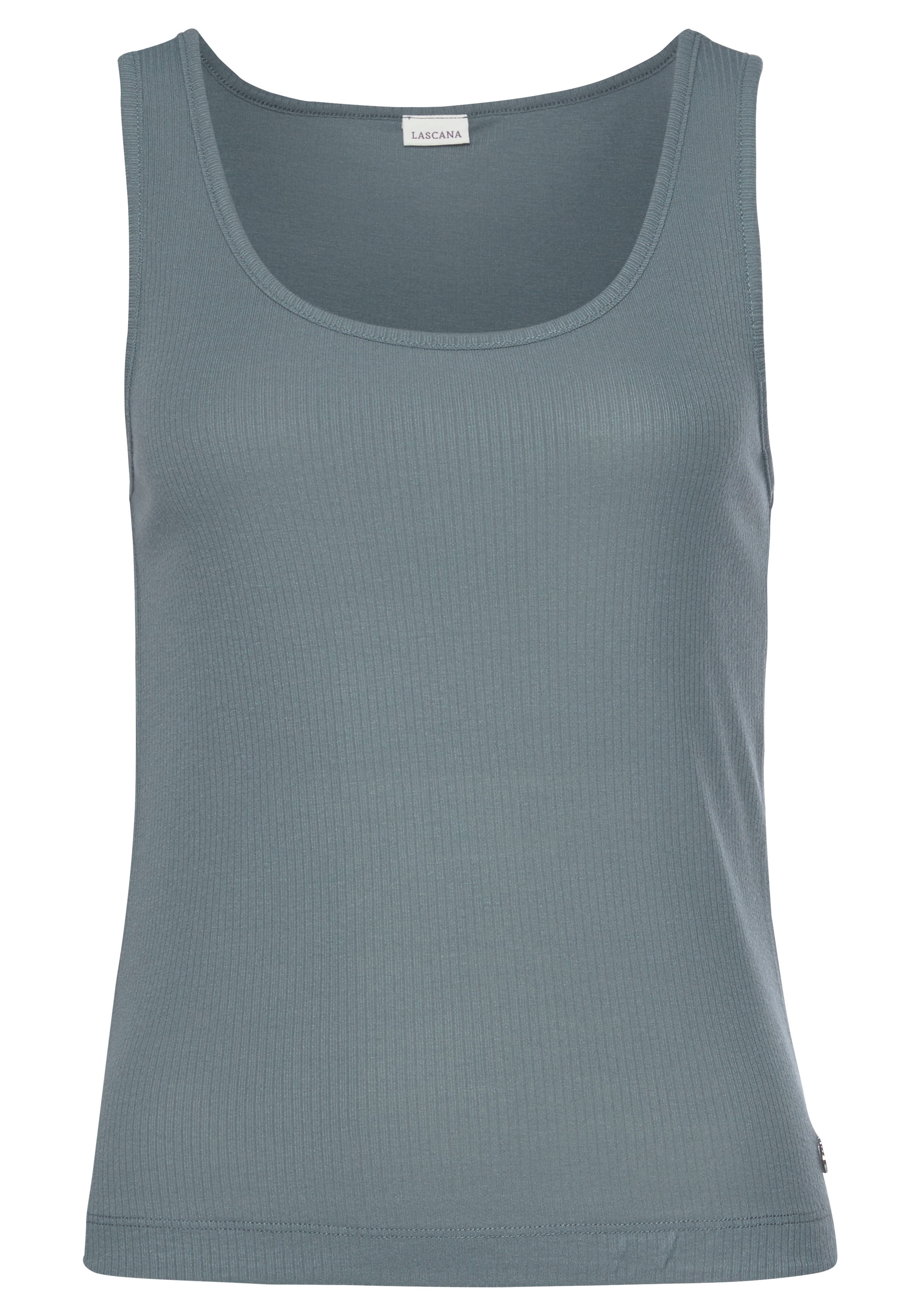 LASCANA Pyjamaoberteil, aus Rippstrick