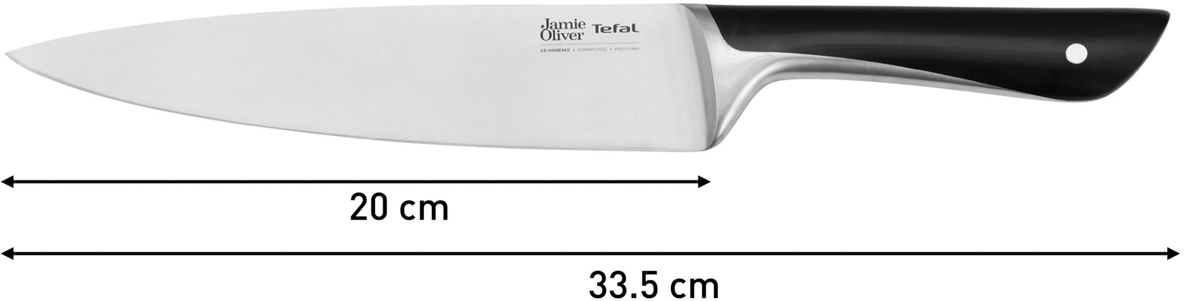 Tefal Pfannen-Set »Jamie Oliver Cook Smart«, Edelstahl 18/10, (Set, je 1 Pfanne 20/24/28 cm, 1 Kochmesser), stilvolle Edelstahl-Pfannen, inkl. Kochmesser, Rezeptbuch