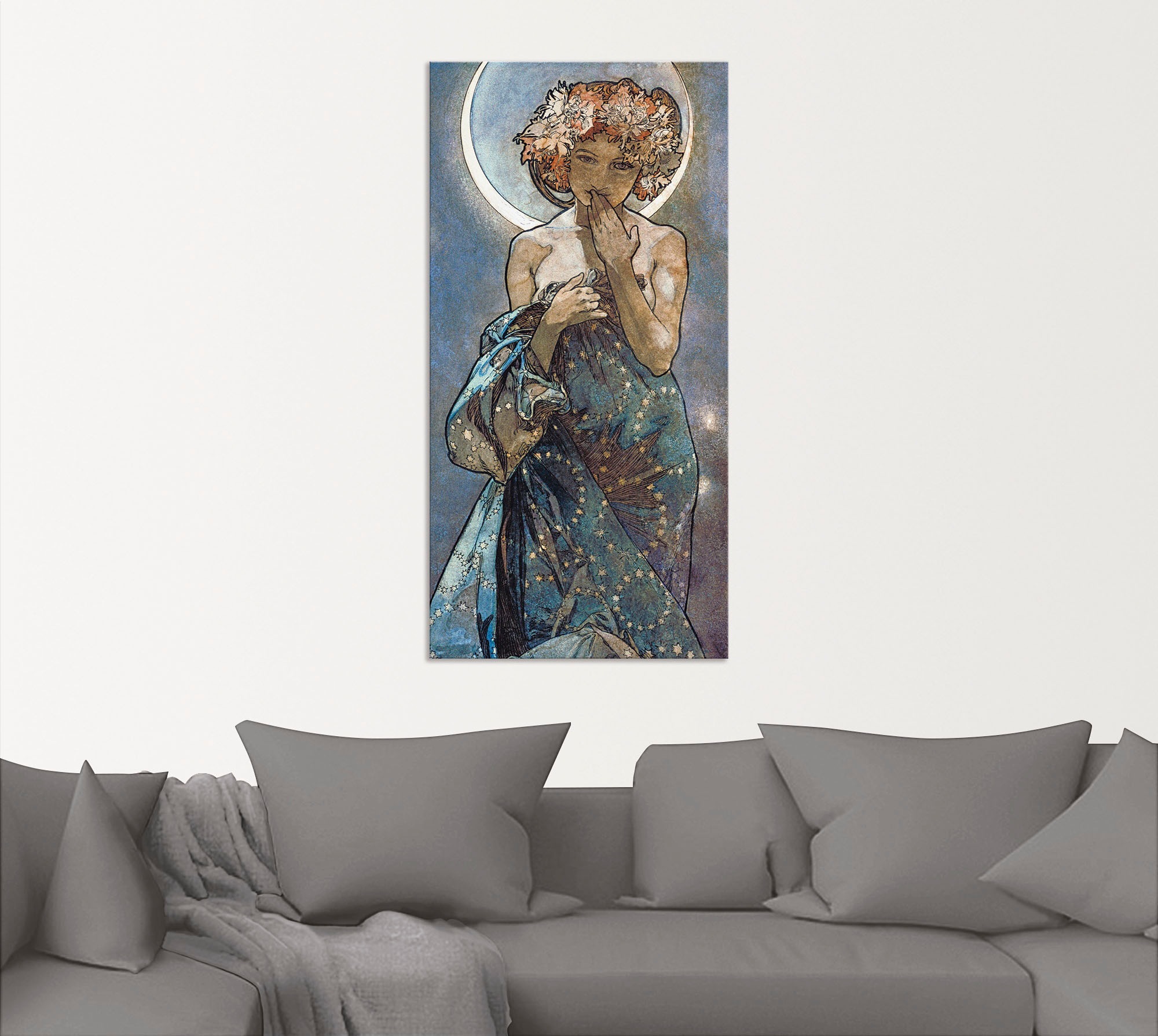 Artland Wandbild »Sterne Der Mond 1902«, Frau, (1 St.), als Alubild, Outdoorbild, Leinwandbild, Poster, Wandaufkleber