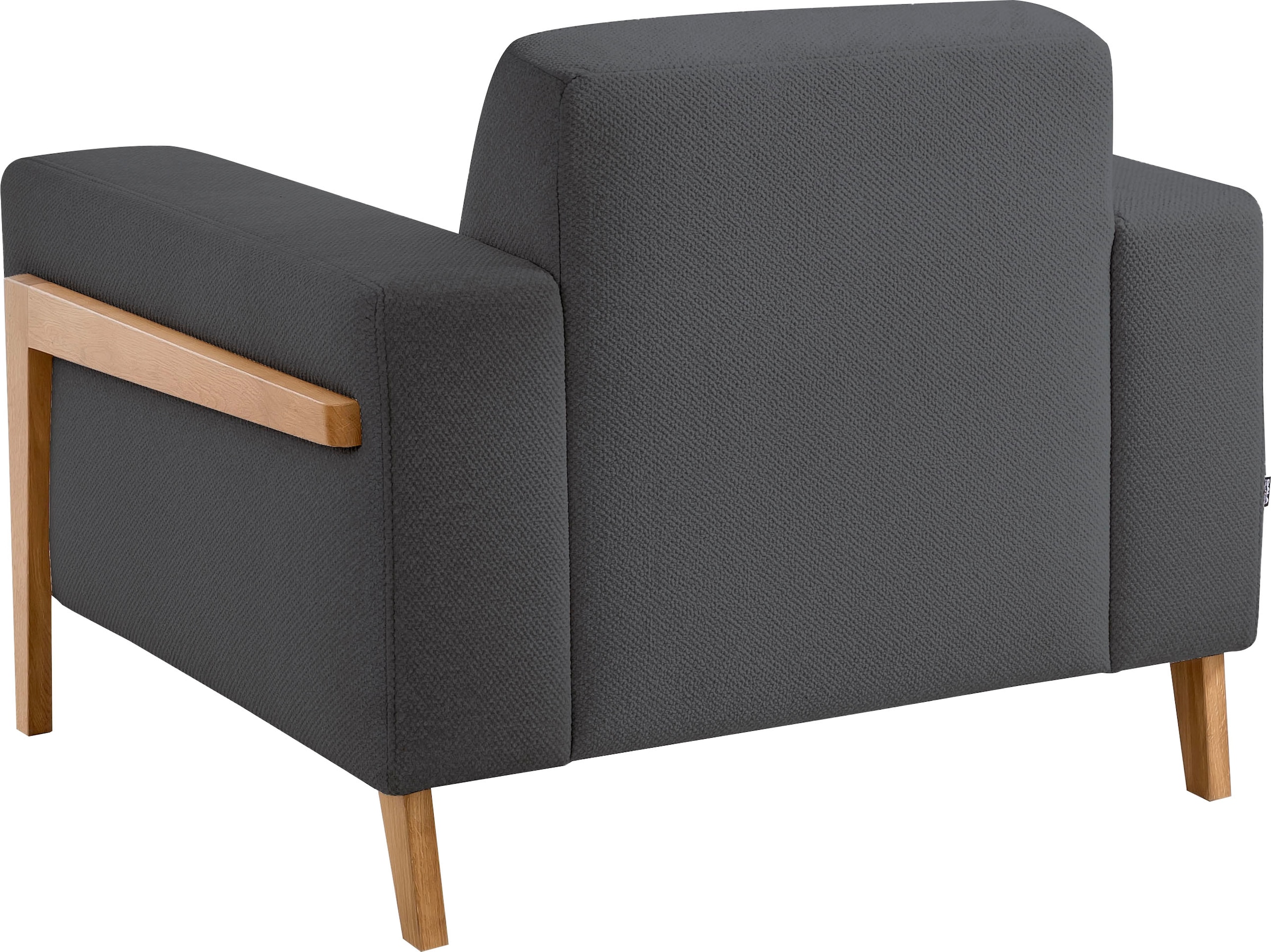 exxpo - sofa fashion Sessel »Starr, Loungesessel«, im Scandinavian Design, mit Massive Holzfüße, frei im Raum stellbar