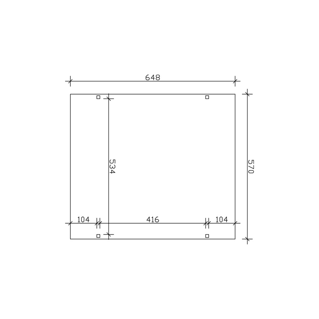 Skanholz Doppelcarport »Westerwald«, Leimholz-Nordisches Fichtenholz, 534 cm, braun