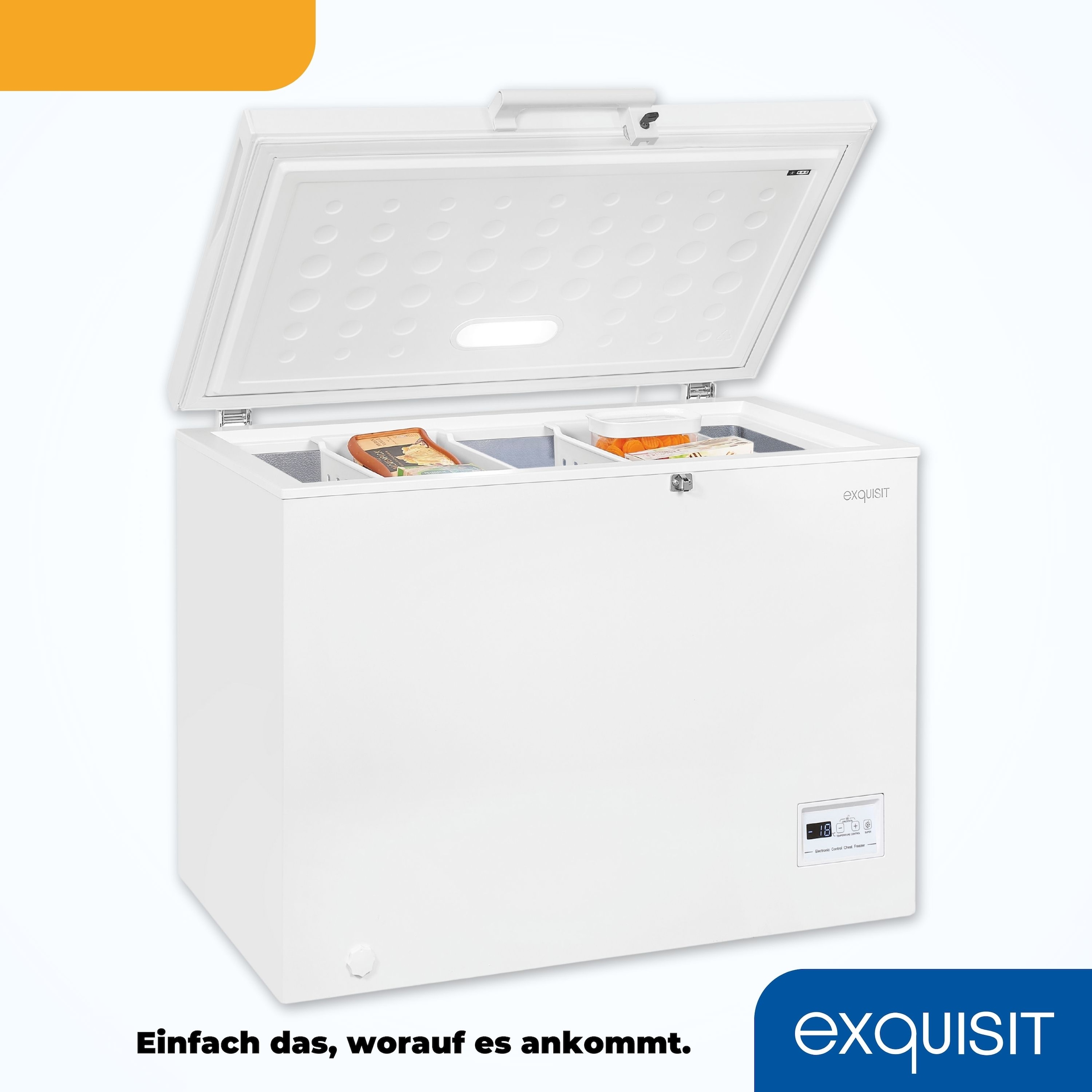 exquisit Gefriertruhe »GT200-HE-041C«, 84,5 cm hoch, 102,6 cm breit, EEK C, 198 L Nutzinhalt, Schnellgefrieren