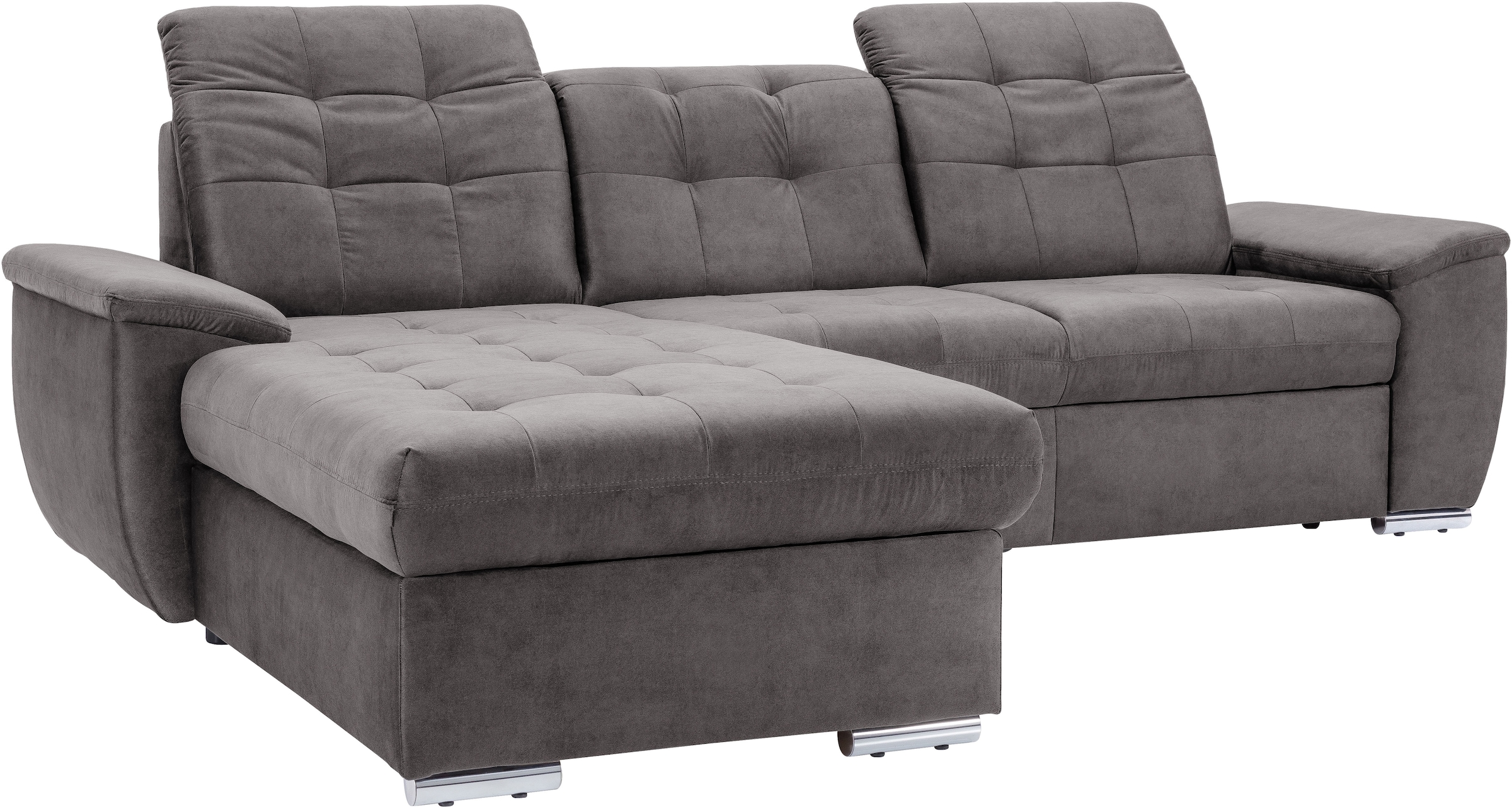 exxpo - sofa fashion Ecksofa »Derby Inkl. Kopfteilverstellung, wahlw. Bett & Bettkasten, L-Form«, EXTRA an Komfort zum Relaxen, Entspannen und Wohlfühlen
