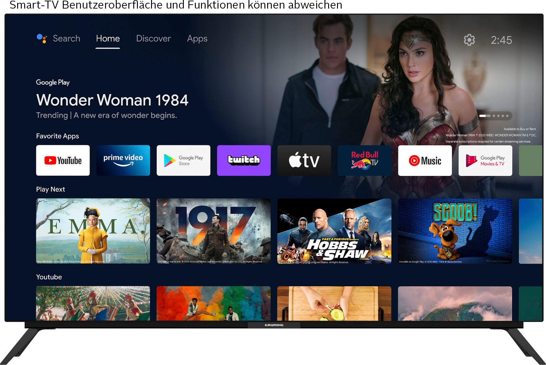 Grundig OLED-Fernseher »55 GOB 9380 AY3T0«, 4K Ultra HD, Android TV-Smart-TV