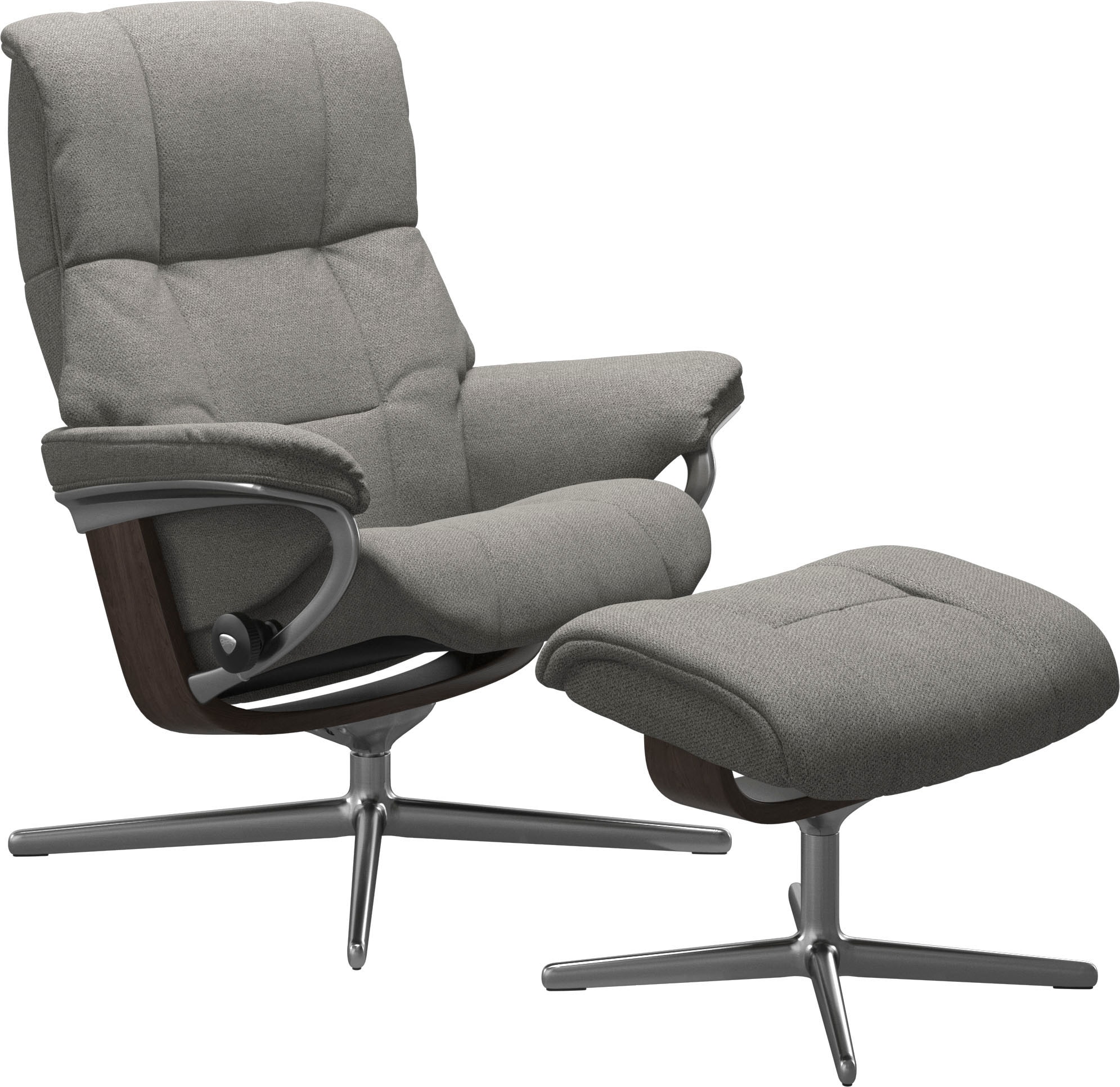Stressless® Relaxsessel »Mayfair«, (Set, Relaxsessel mit Hocker), mit Hocker, mit Cross Base, Größe S, M & L, Holzakzent Wenge