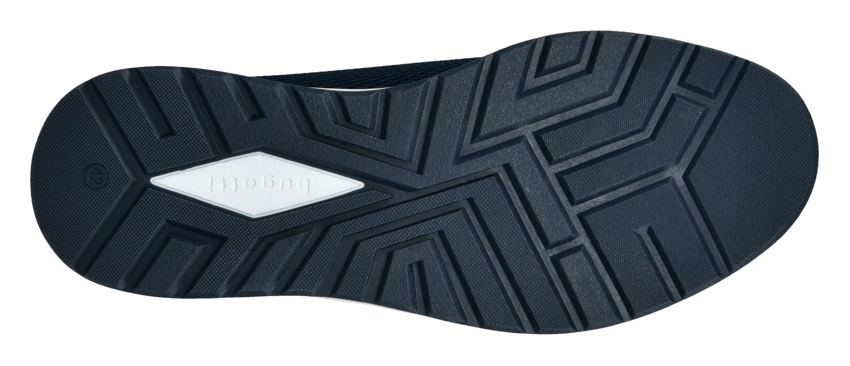 bugatti Sneaker  , Freizeitschuh, Halbschuh, Schnürer mit Kontrastbesatz an der Ferse