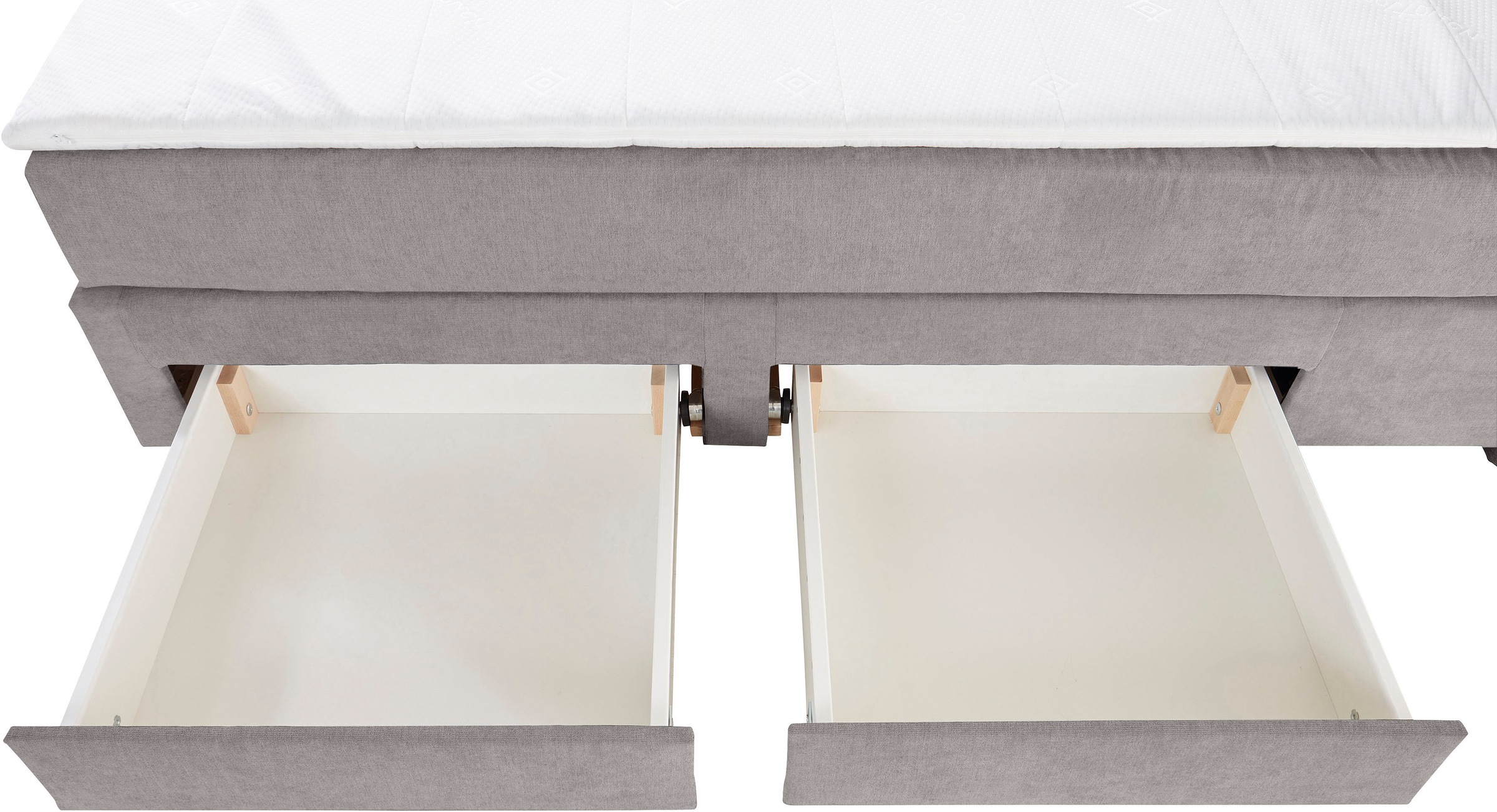 INOSIGN Boxbett »Luan«, Schubkästen, LED-Beleuchtung und Topper, in Breite 120 cm und 180 cm