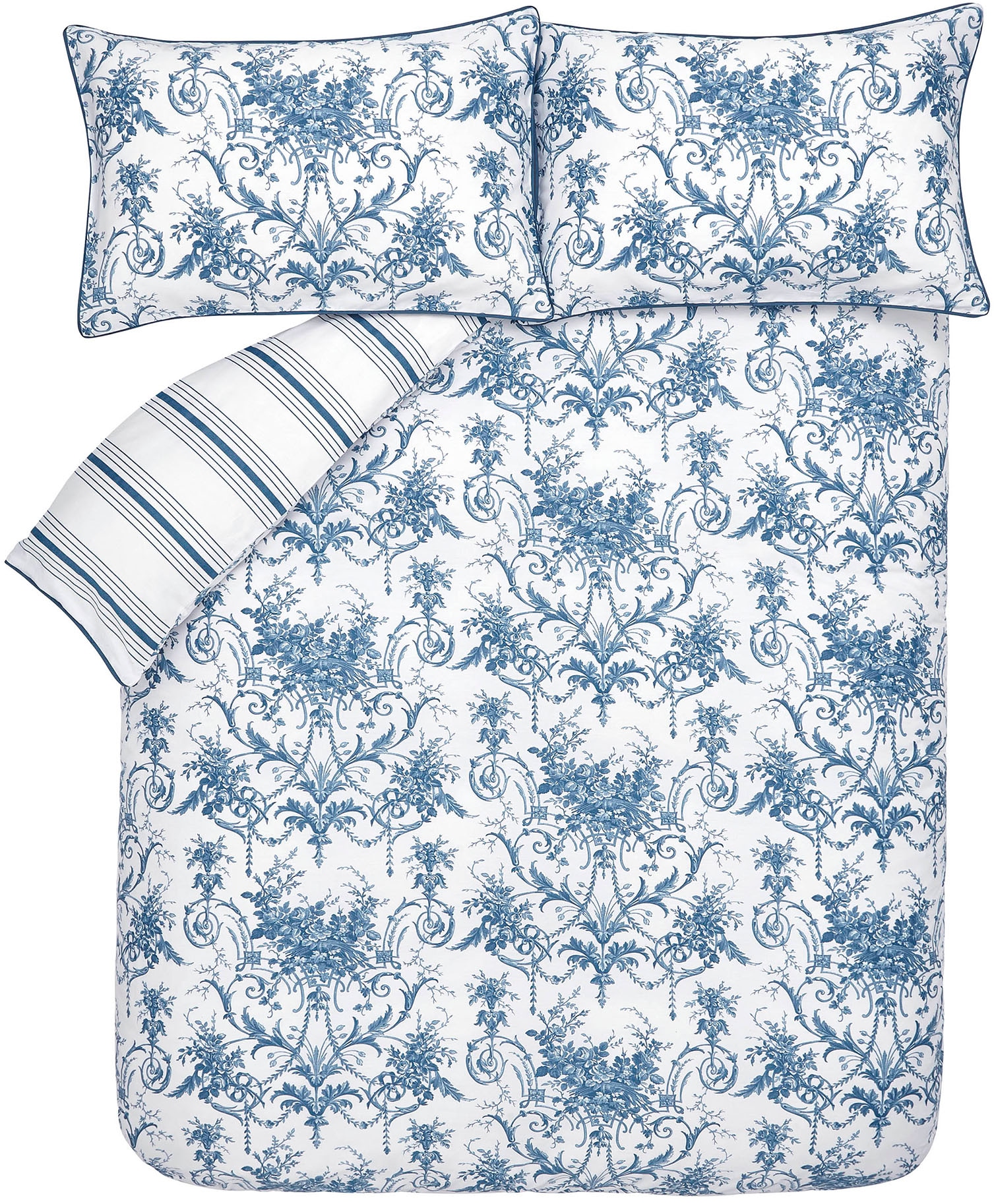 LAURA ASHLEY Bettwäsche »Tuileries Midnight« 3 tlg. tlg. Baumwoll-Satin, mi günstig online kaufen