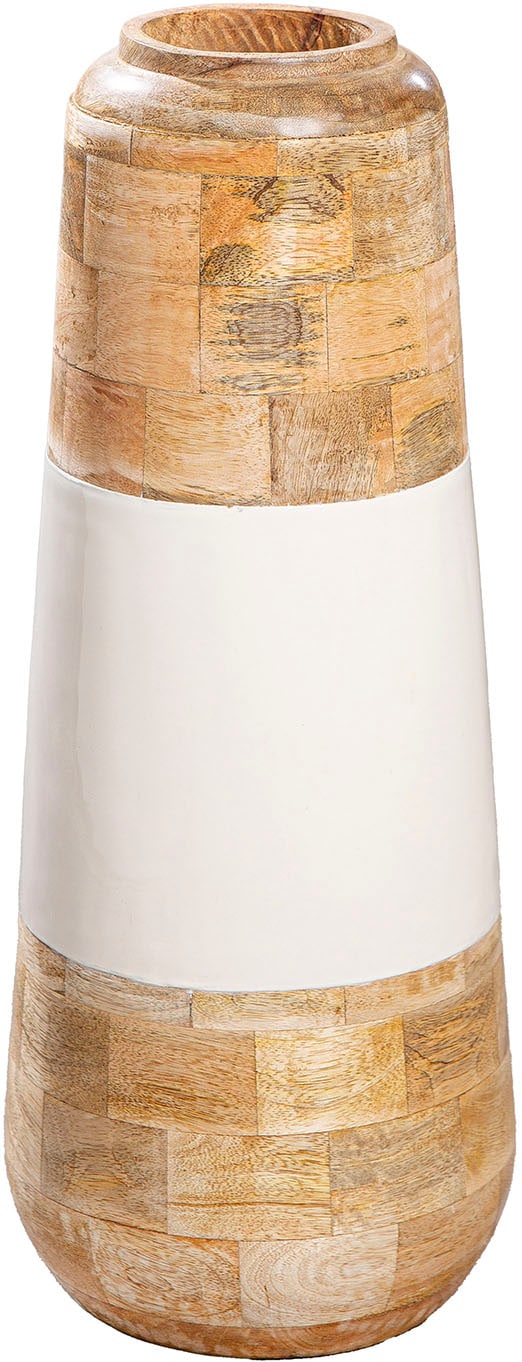 GILDE Bodenvase »Vase Naturelle naturfarben-weiß«, (1 St.) günstig online kaufen
