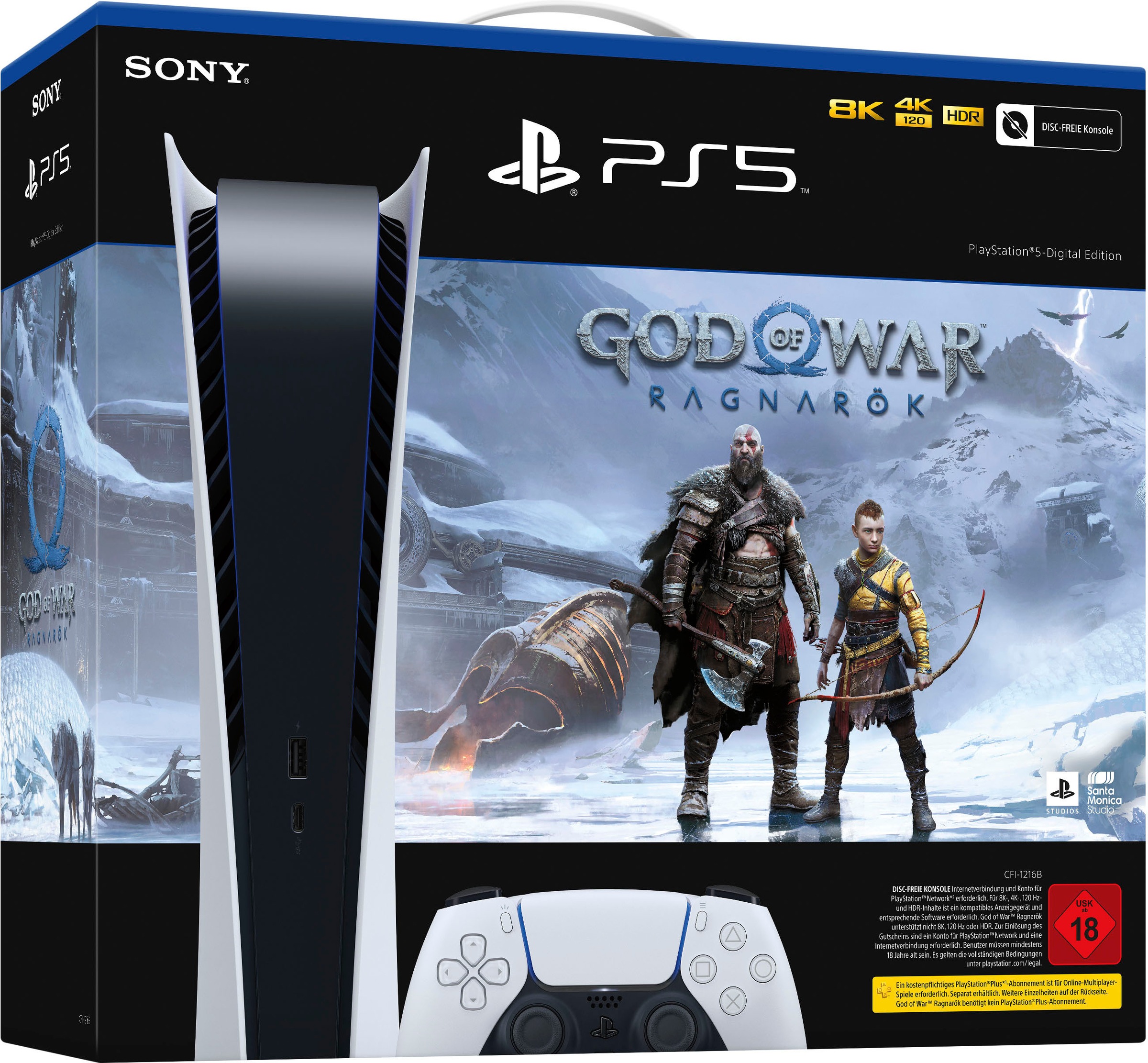 2. Bild von PlayStation 5 Konsolen-Set »-Digital Edition«, inkl. God of War Ragnarök (Download Code)