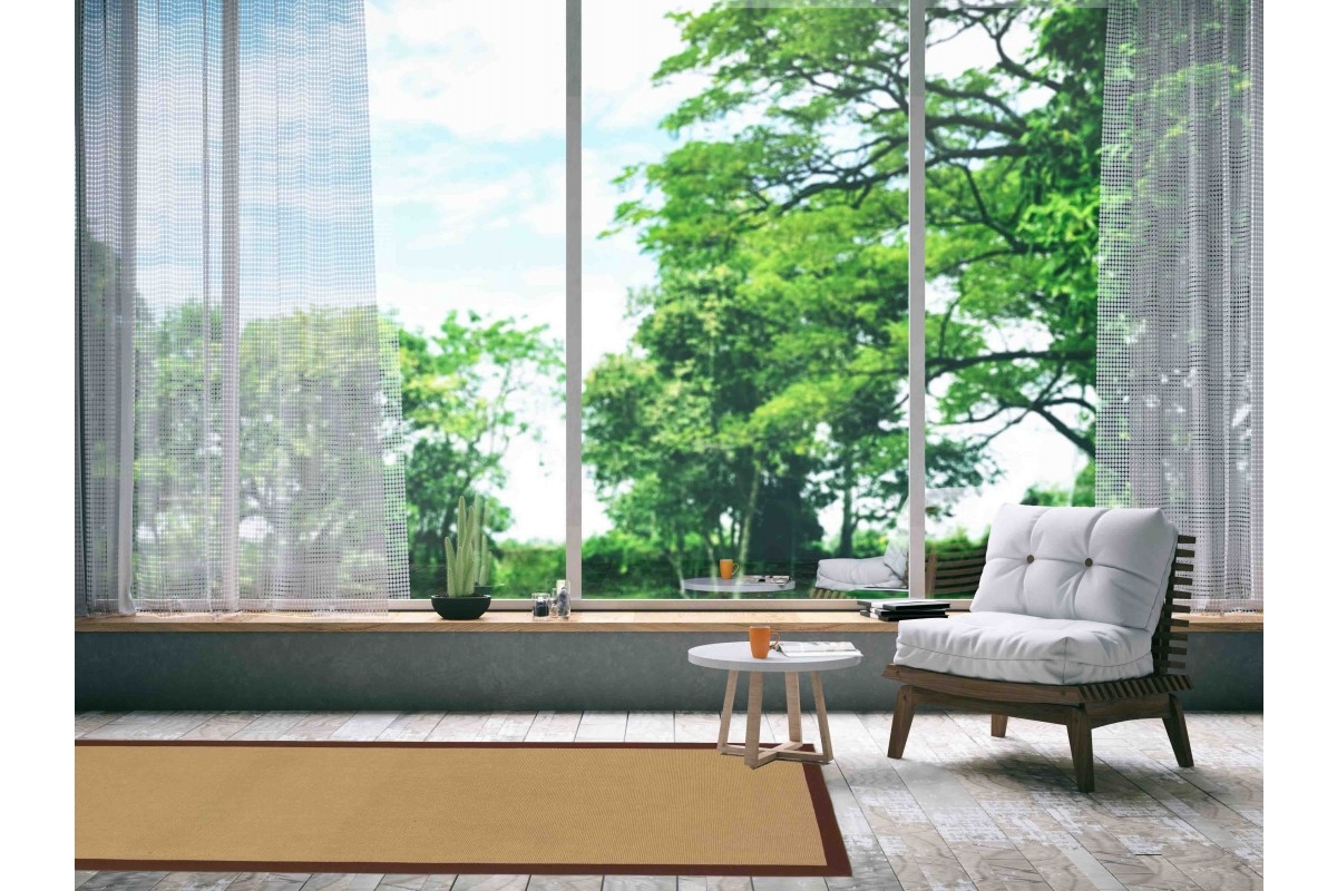 carpetfine Sisalteppich »Sisal«, rechteckig, 5 mm Höhe, mit farbiger Bordür günstig online kaufen