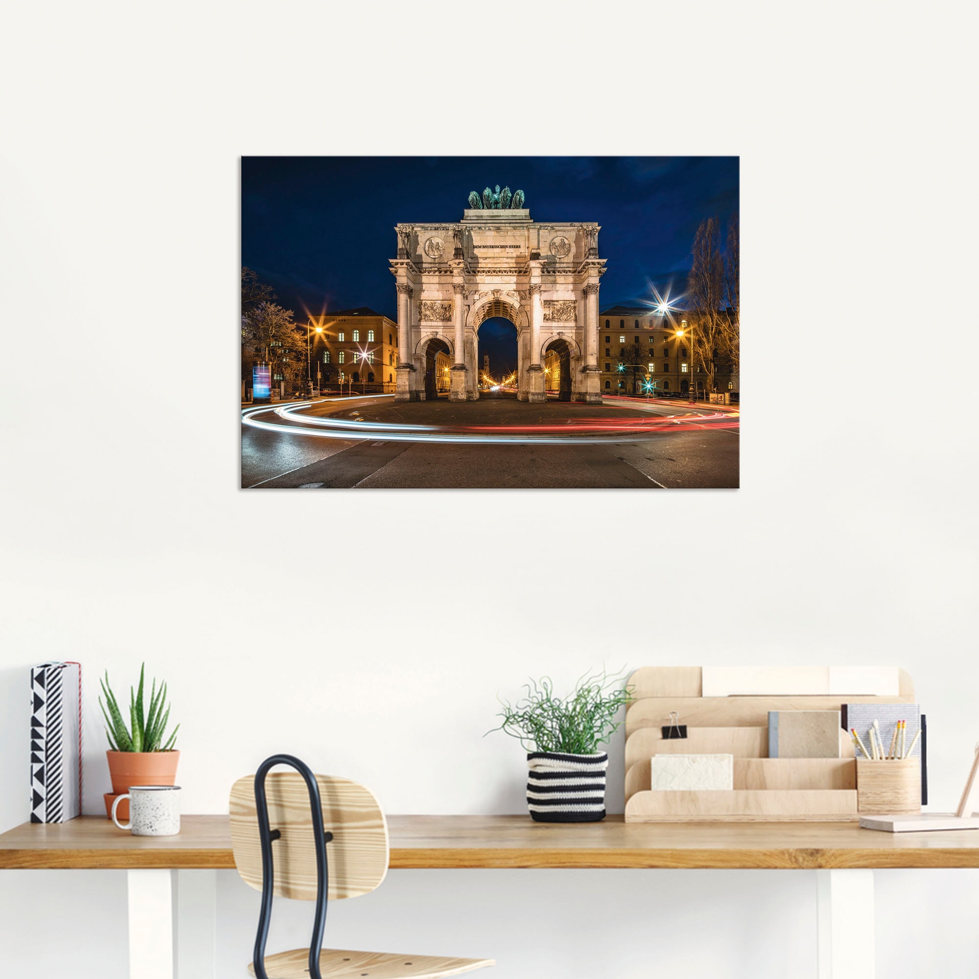Artland Wandbild »Siegestor München, Deutschland«, Elemente der Architektur, (1 St.), als Alubild, Outdoorbild, Leinwandbild in verschied. Größen
