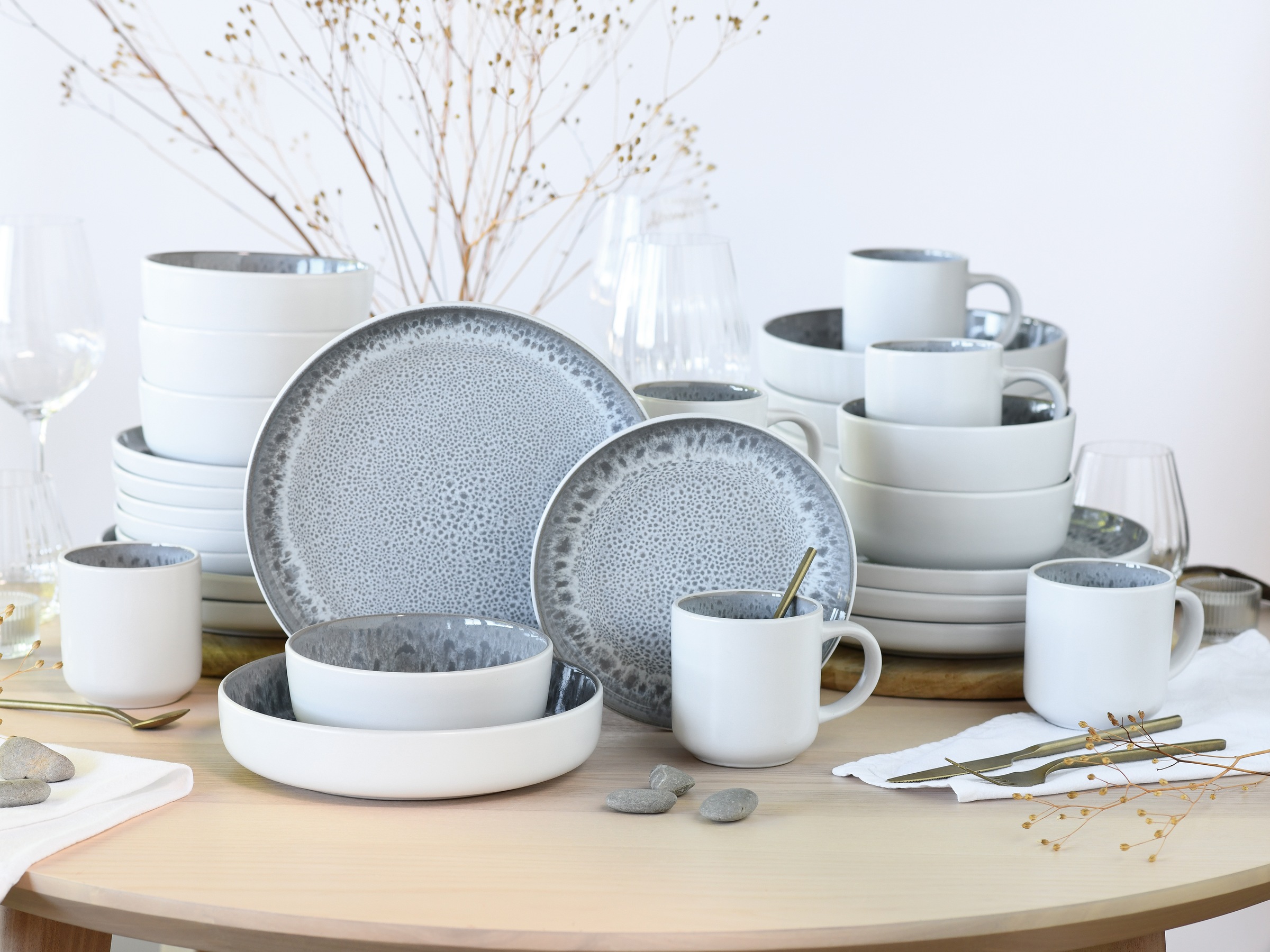 OTTO home Kombiservice »modernes Geschirr-Set, Service Lykk« hohe Haltbarke günstig online kaufen