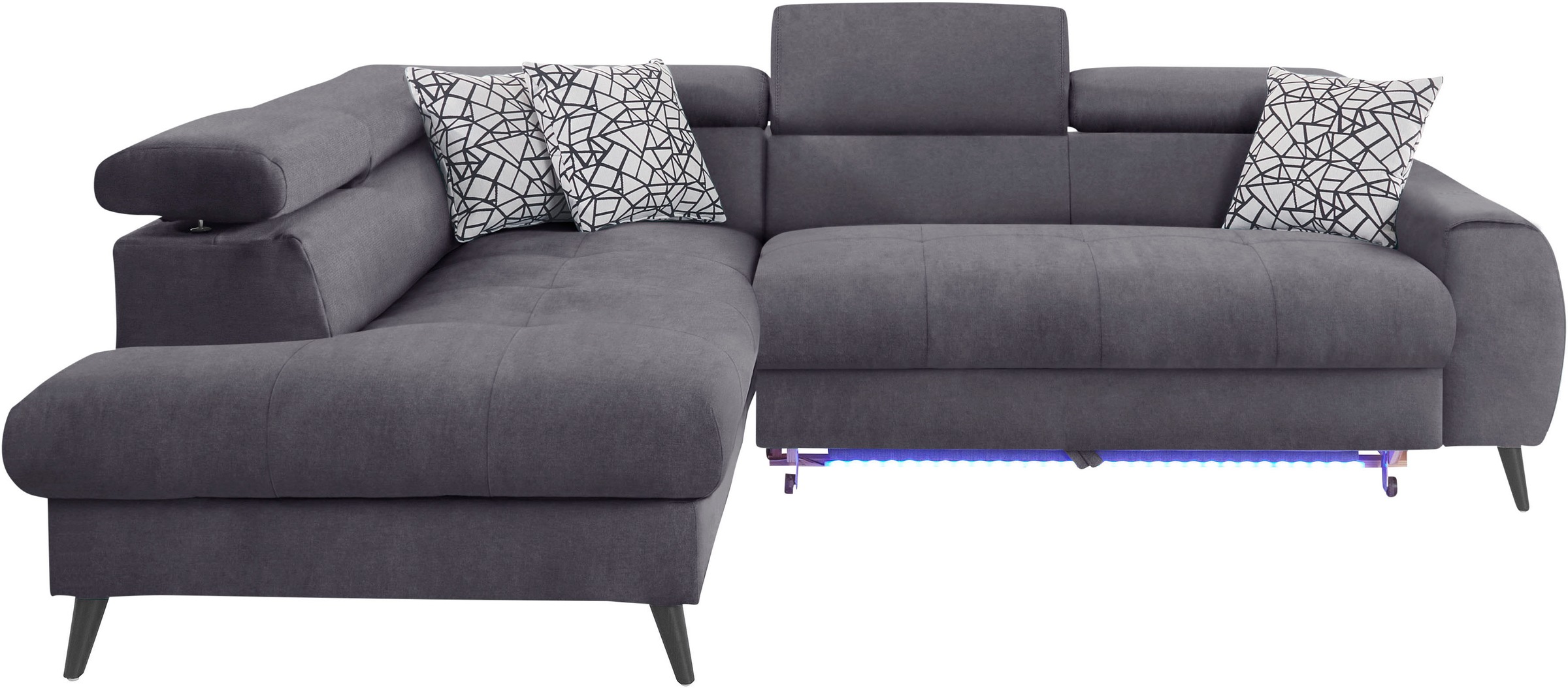 COTTA Ecksofa "Mia L-Form mit 3 Zierkissen", wahlweise mit Bettfunktion, Be günstig online kaufen