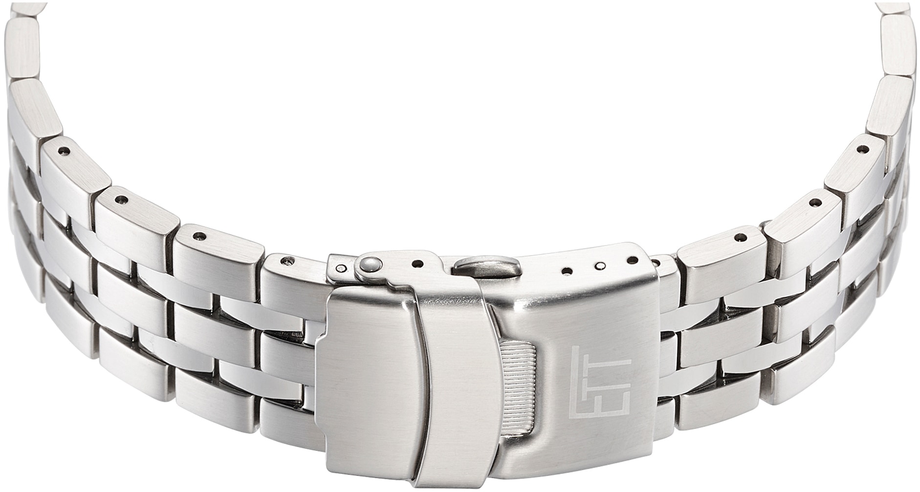 ETT Funkchronograph »Professional«, Armbanduhr, Herrenuhr, Stoppfunktion, Datum, Solar, Edelstahlarmband