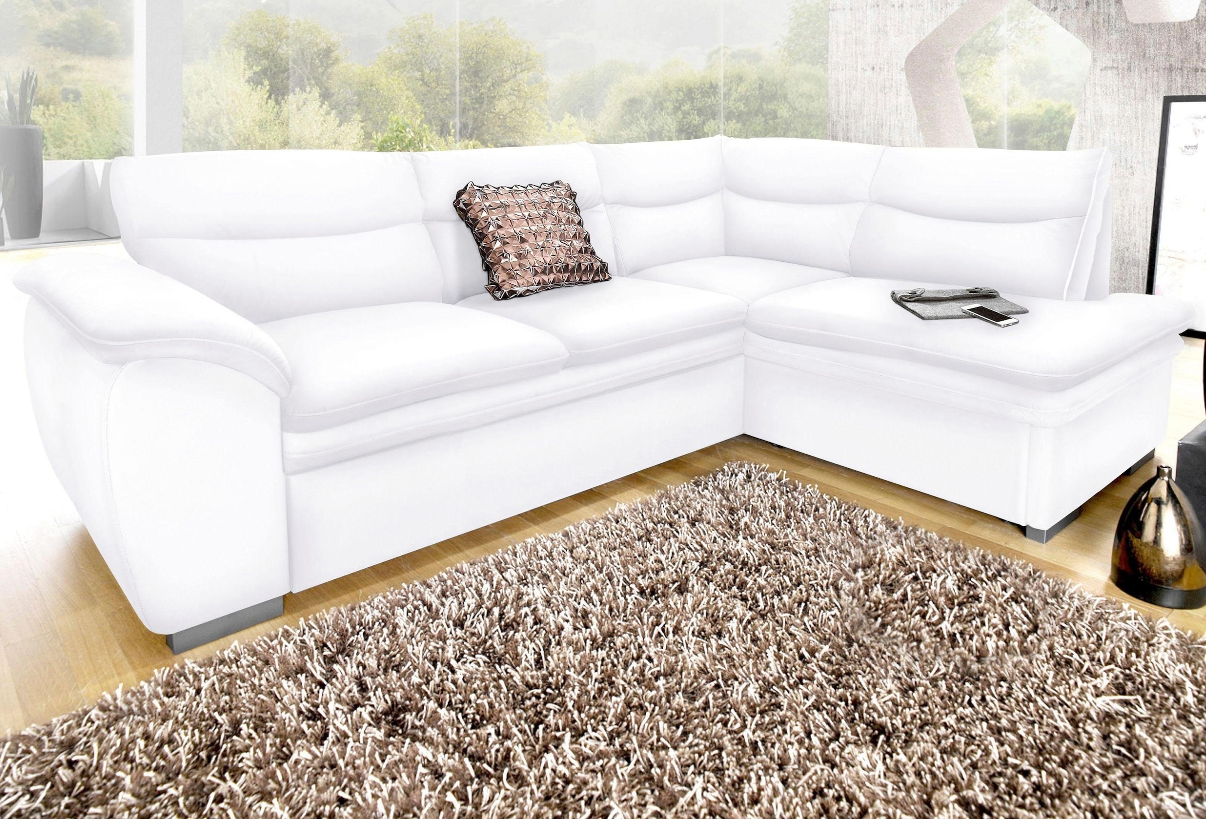 COTTA Ecksofa »Leandra L-Form«, wahlweise mit Bettfunktion & Bettkasten günstig online kaufen
