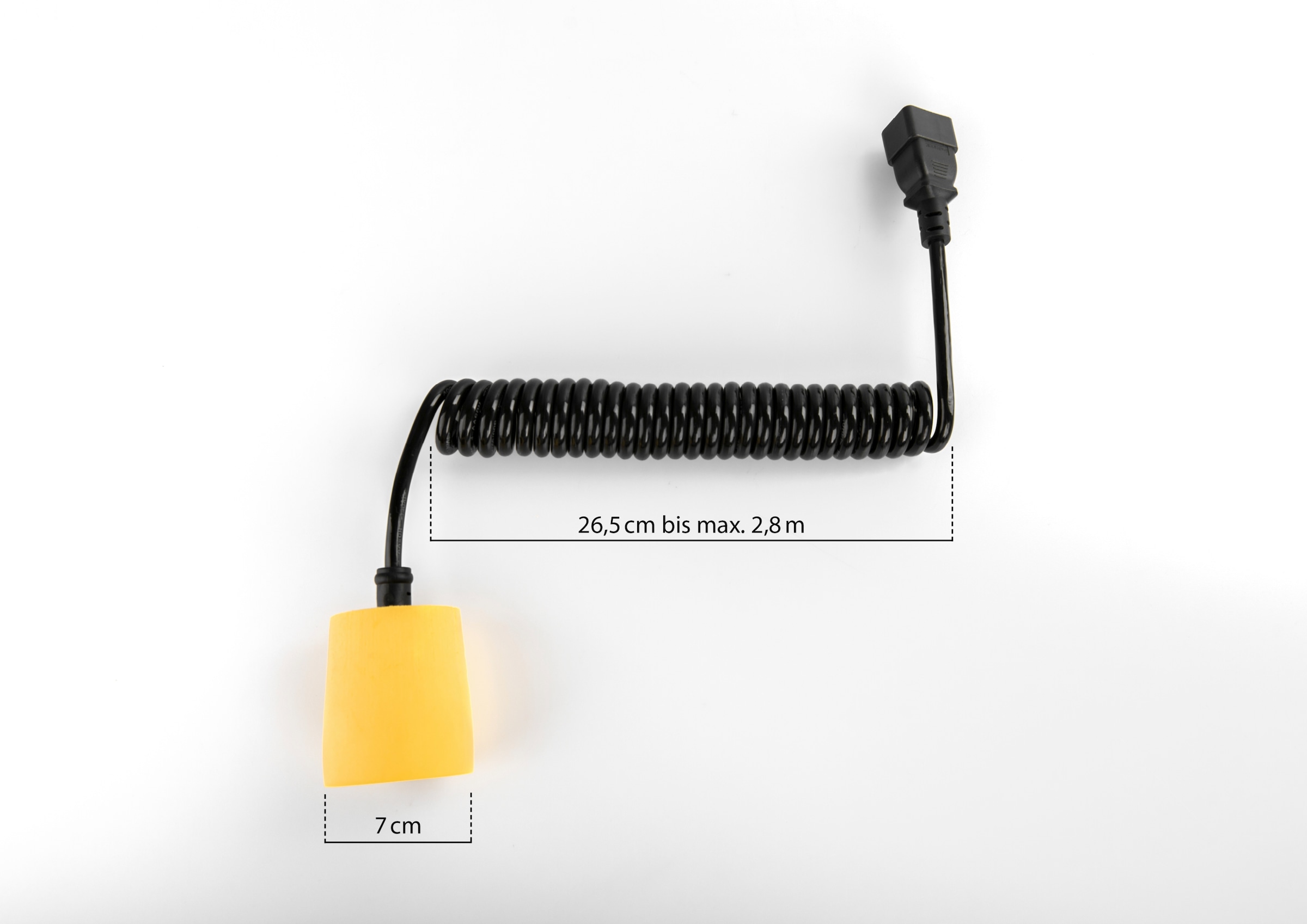 SCHELLENBERG Strom-Adapterkabel »für Garagentorantriebe Smart Drive L und XL«, 2800 cm, Spiralkabel 2,8 m lang, vielseitig einsetzbare Zusatzsteckdose