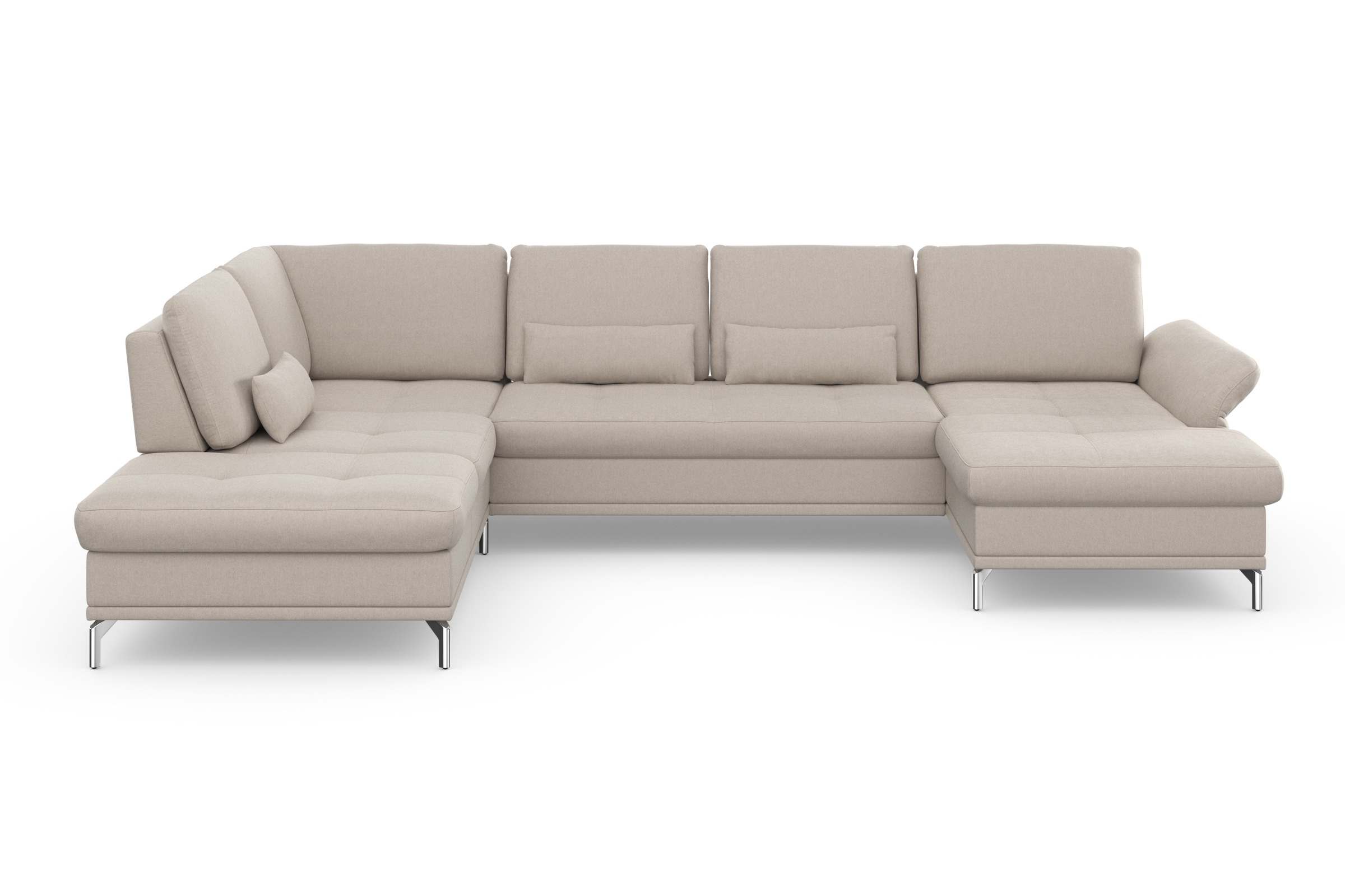 Home affaire Wohnlandschaft »Palm Beach U-Form« Federkern, mit Sitztiefenve günstig online kaufen