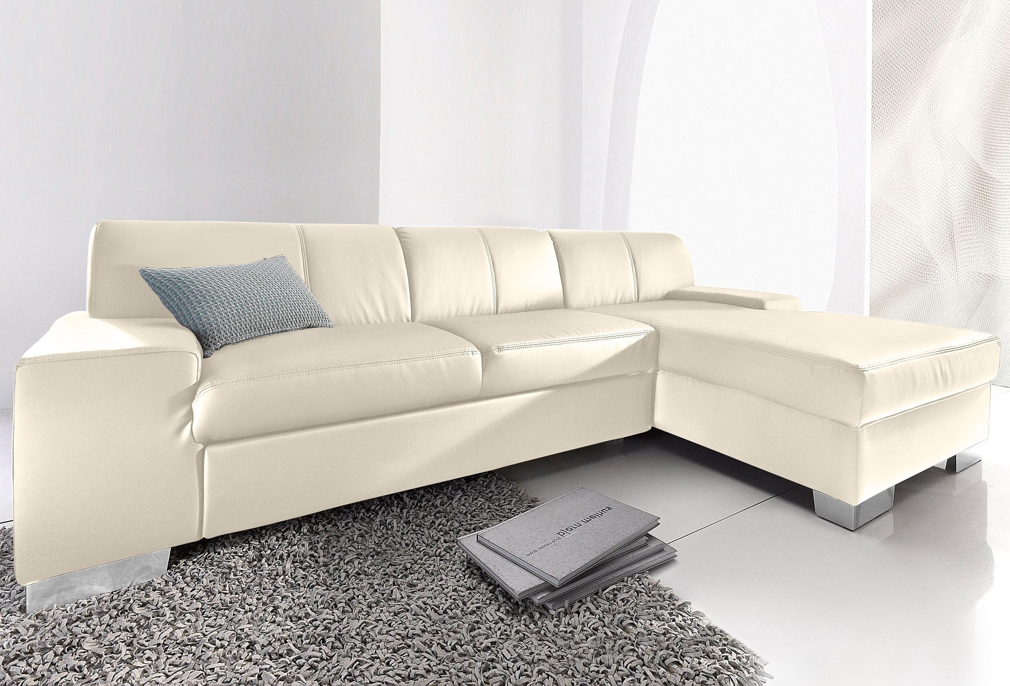 DOMO collection Ecksofa »Star, zeitlose Formensprache, elegante Optik, L-Form«, wahlweise mit Bettfunktion