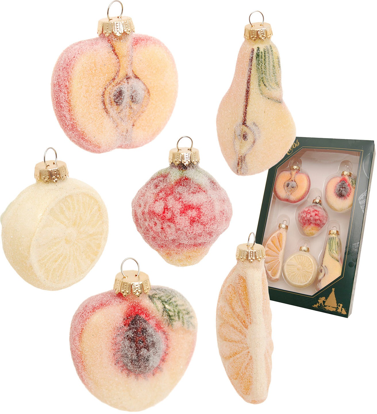 Krebs Glas Lauscha Christbaumschmuck »Glassortiment "Gezuckerte Früchte", 6 günstig online kaufen