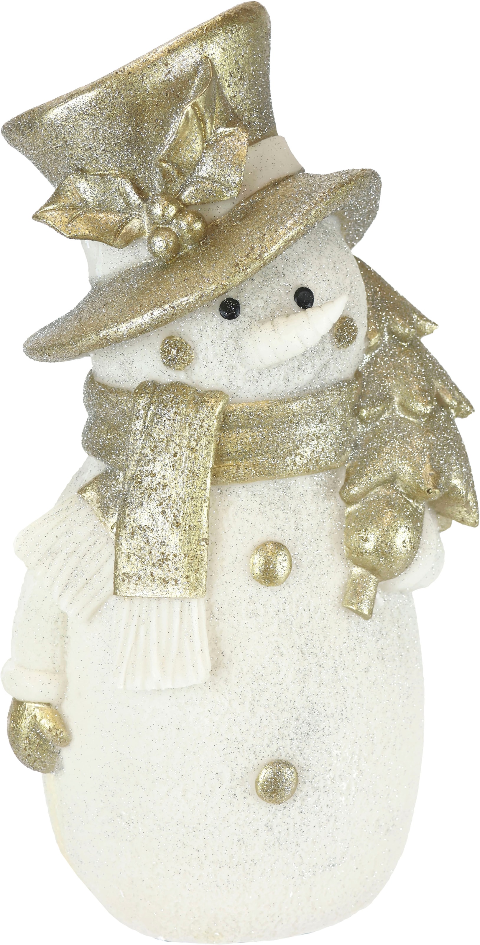 I.GE.A. Dekofigur »Schneemann«, Weihnachtsdeko aus Polyresin, Höhe ca. 36 cm