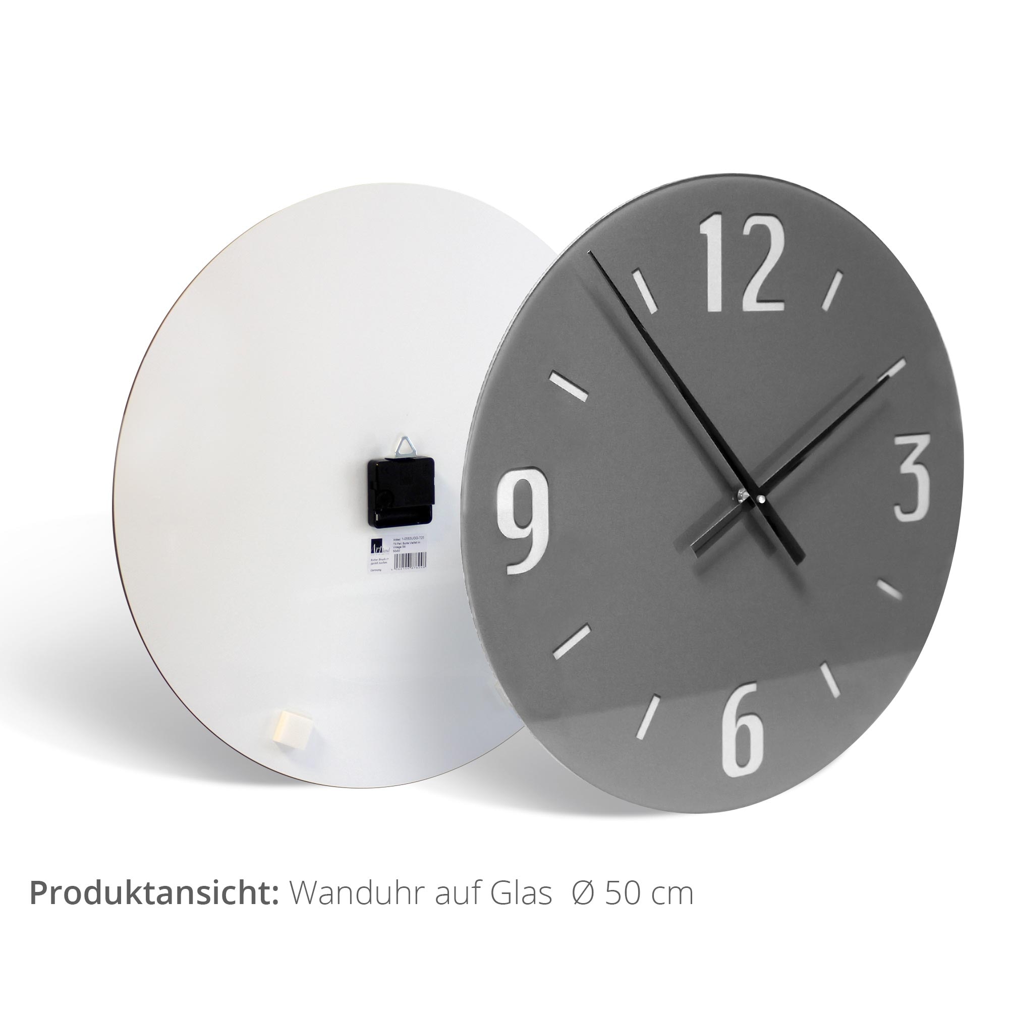 Artland Wanduhr »XXL Ø 50 cm Goldene Welt Beton«, lautlos ohne Tickgeräusche