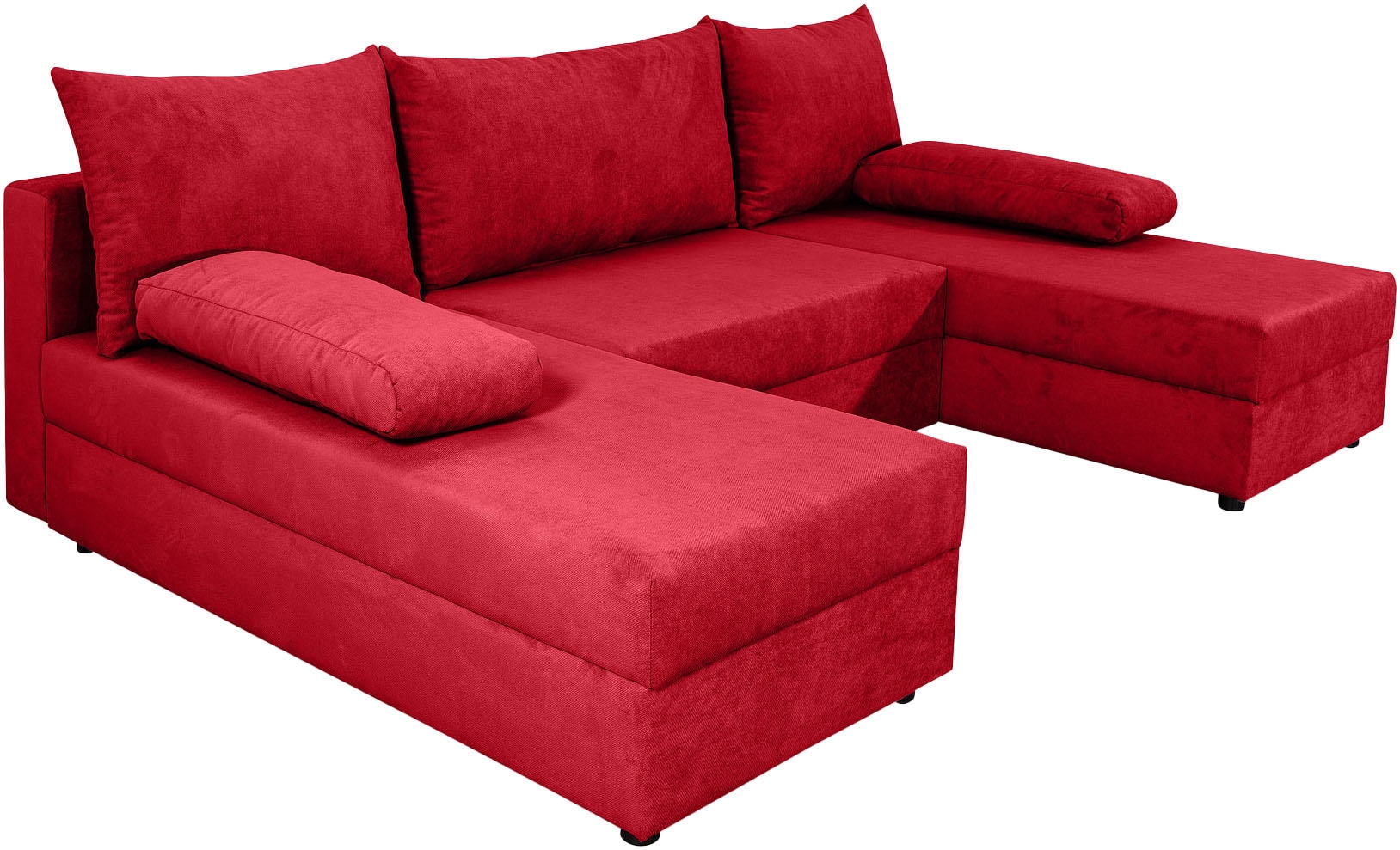 COLLECTION AB Wohnlandschaft »Pico U-Form, Breite 220, mit Schlaffunktion, Bettkasten & Zierkissen«, Liegefläche 117x220 cm