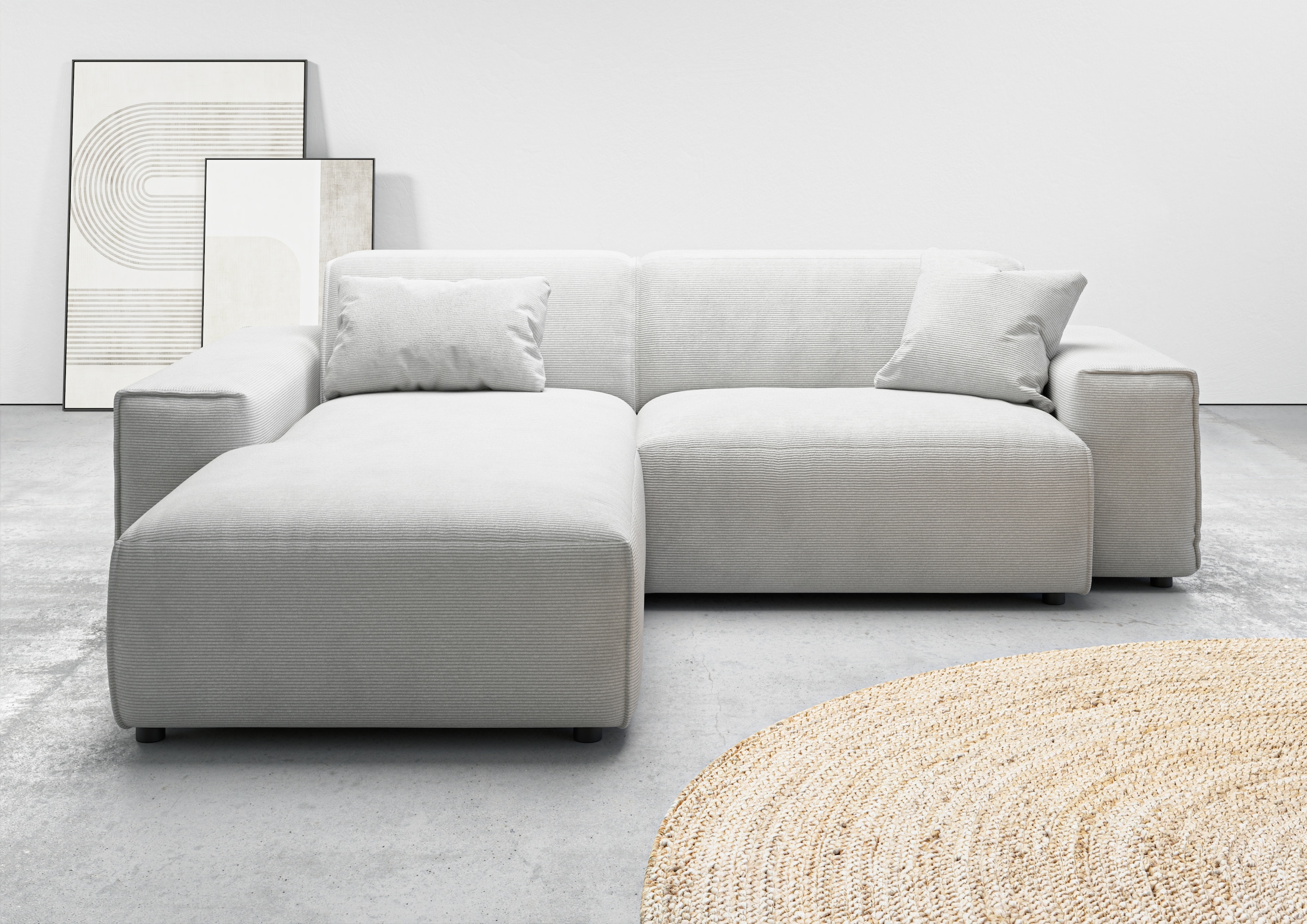 andas Ecksofa »Glimminge L-Form auch in Breitcord, Feincord + Easy care-Bez günstig online kaufen