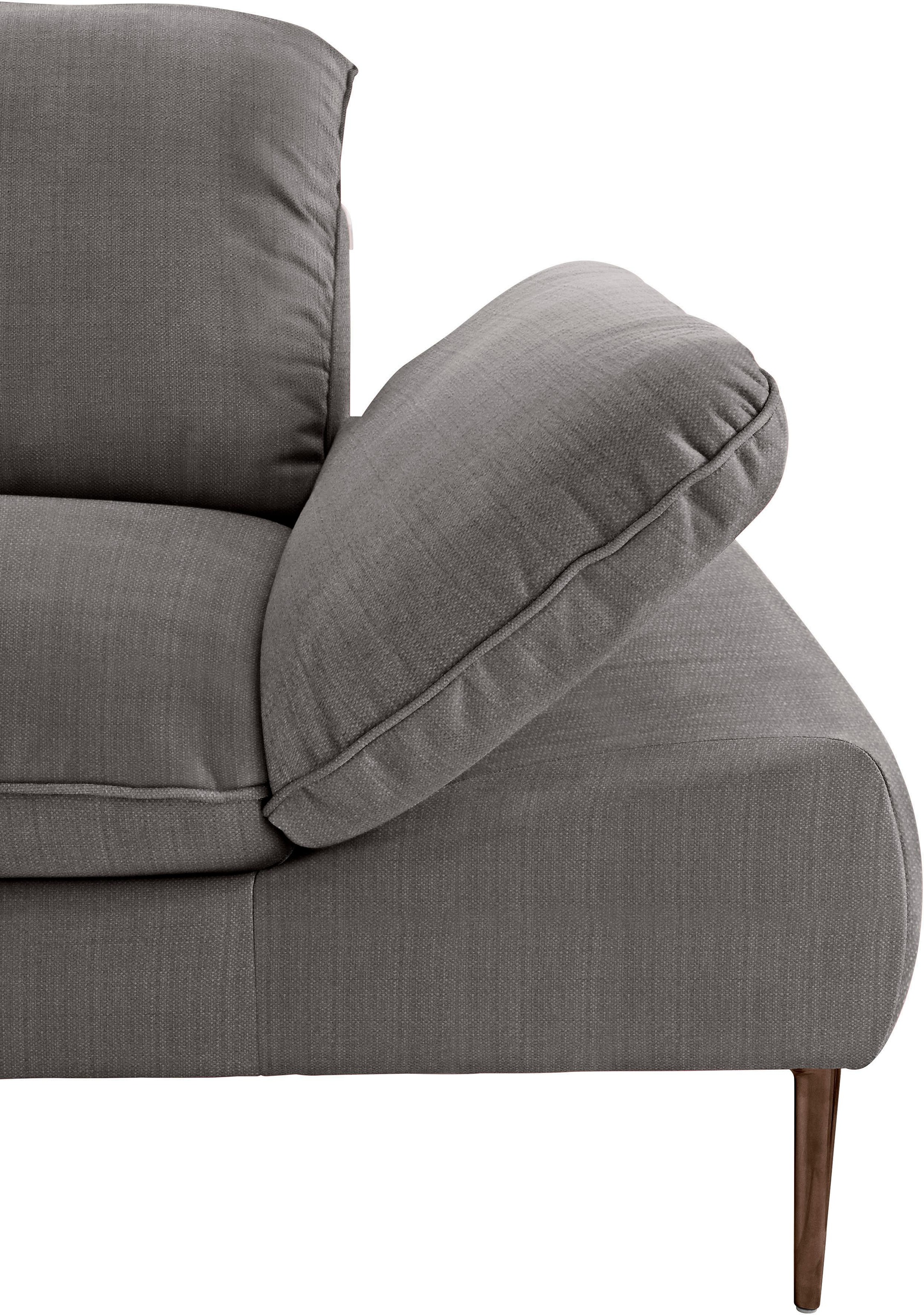W.SCHILLIG Ecksofa »enjoy&MORE, Designsofa, bequem, zeitlos und elegant, L-Form«, Sitztiefenverstellung, Füße bronze pulverbeschichtet, Breite 310 cm