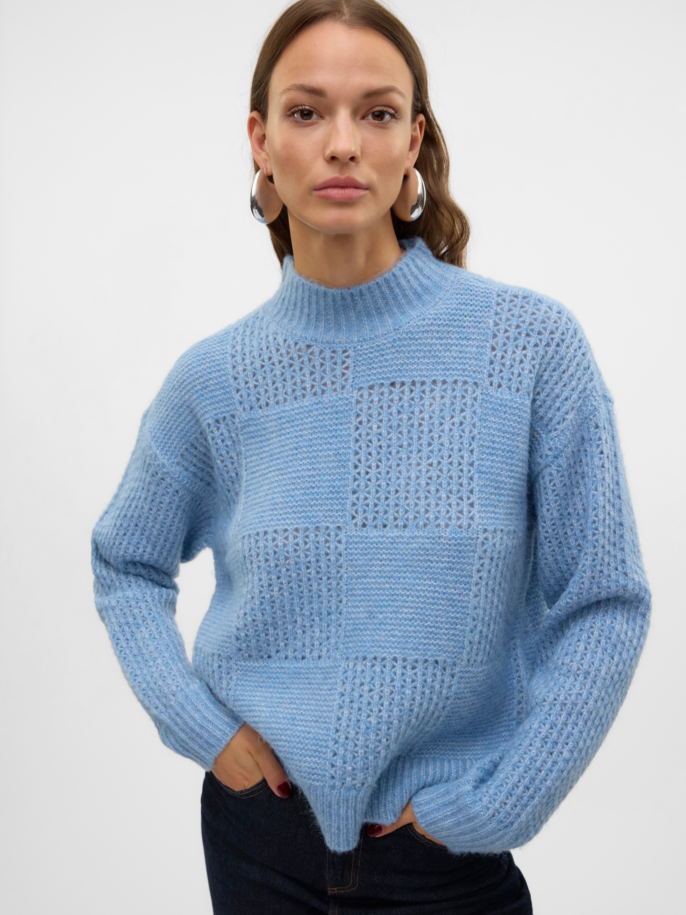 Vero Moda Strickpullover »VMMOON LS HIGHNECK PULLOVER GA BF«