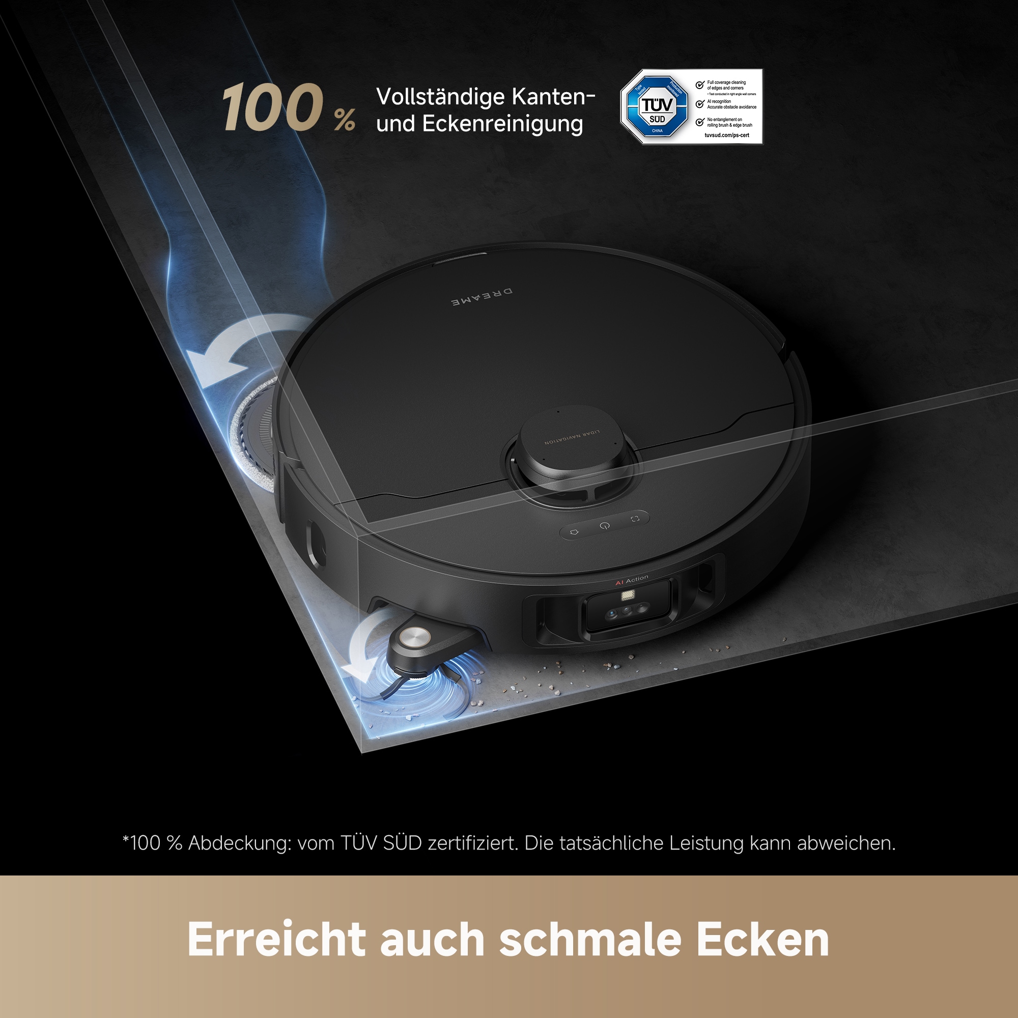 Dreame Saugroboter »L40s Pro Ultra, mit Wischfunktion«, 19.000Pa Saugkraft, Hindernisüberwindung (bis zu 4cm), Kamera mit KI