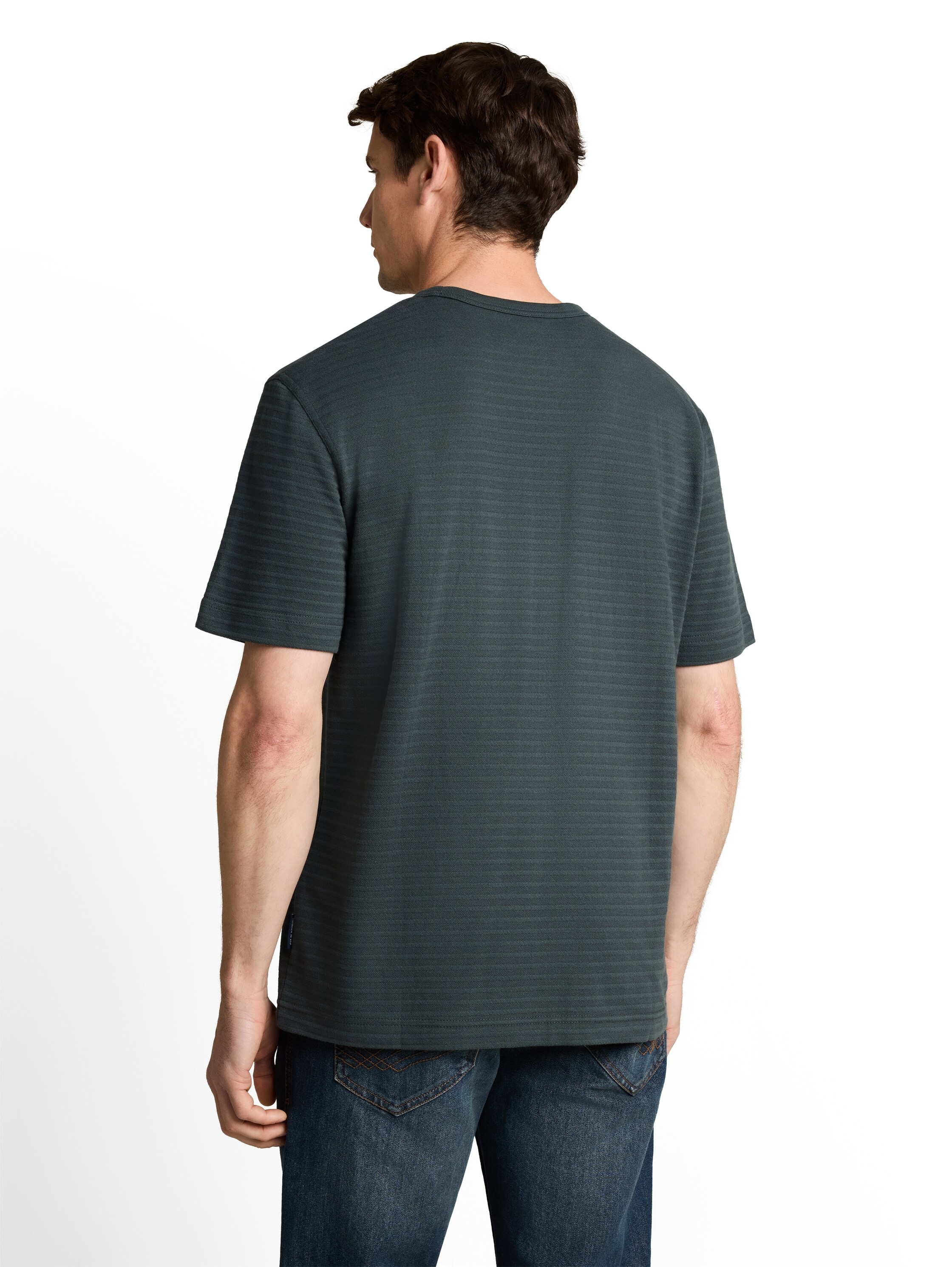 TOM TAILOR Kurzarmshirt Sommershirt mit feiner Streifen-Struktur