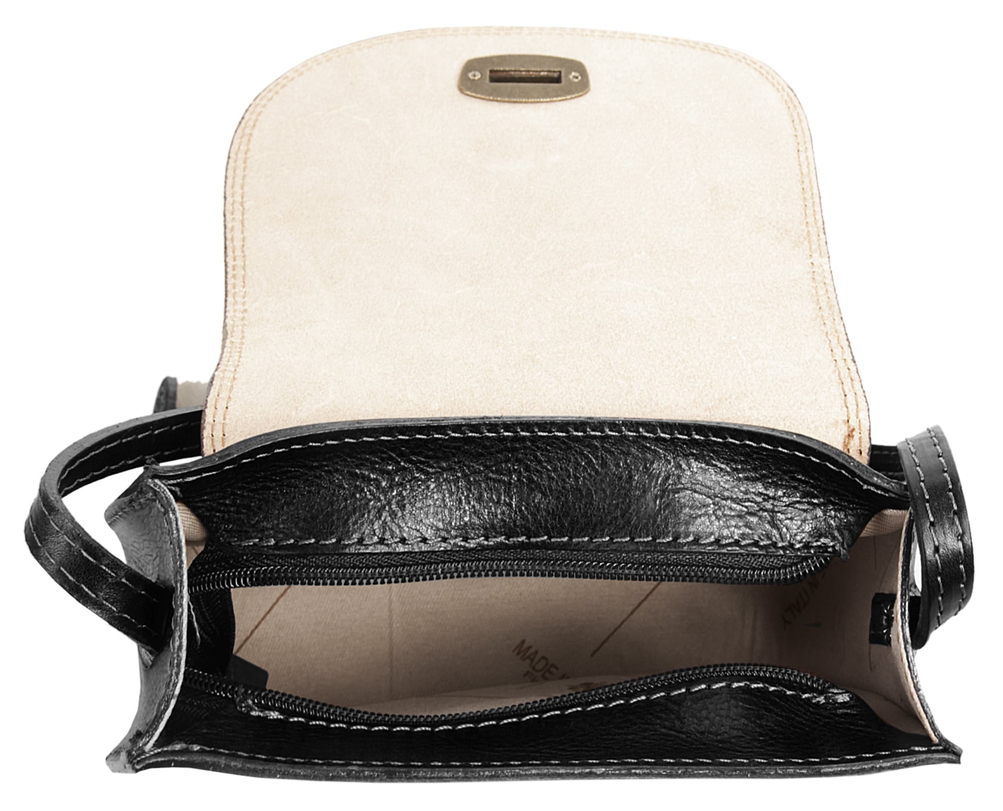 Piké Umhängetasche, echt Leder, Made in Italy