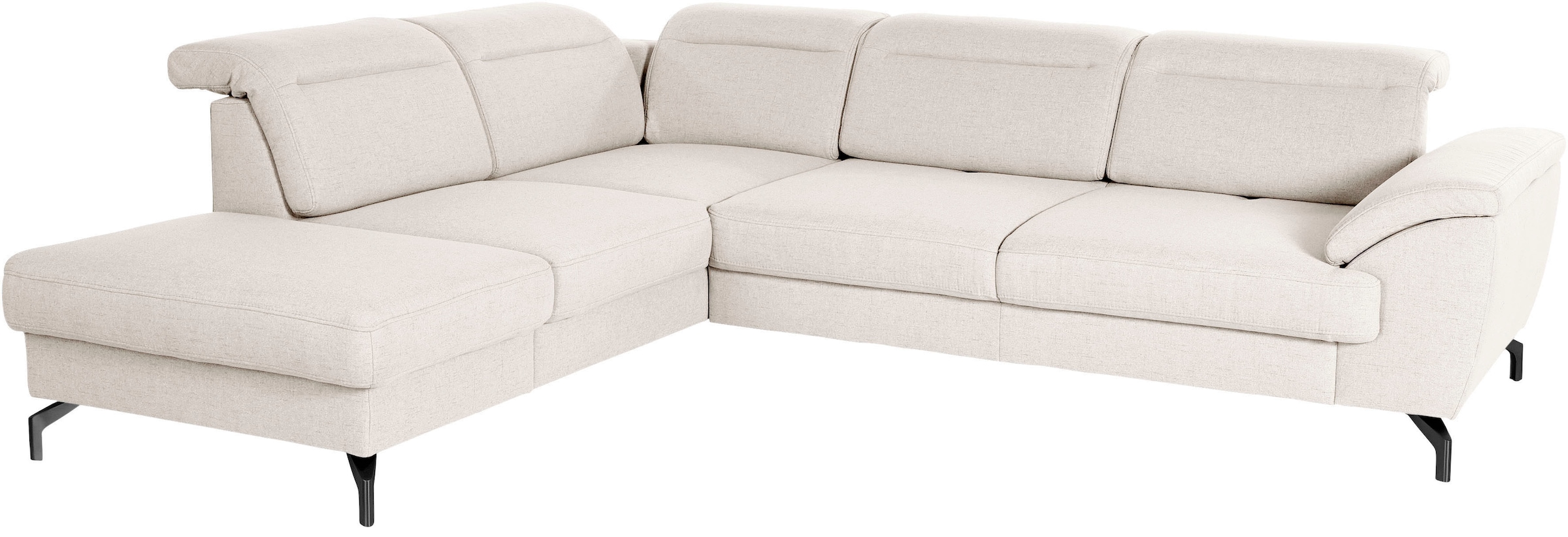 sit&more Ecksofa Percy L-Form, 12 cm Fußhöhe, Sitztiefenverstellung, wahlwe günstig online kaufen