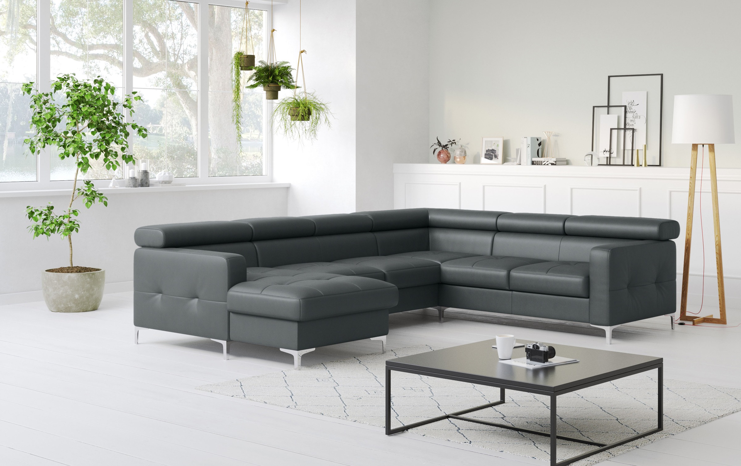 COTTA Wohnlandschaft »Sammy U-Form« mit Kopfteilverstellung, wahlweise mit günstig online kaufen