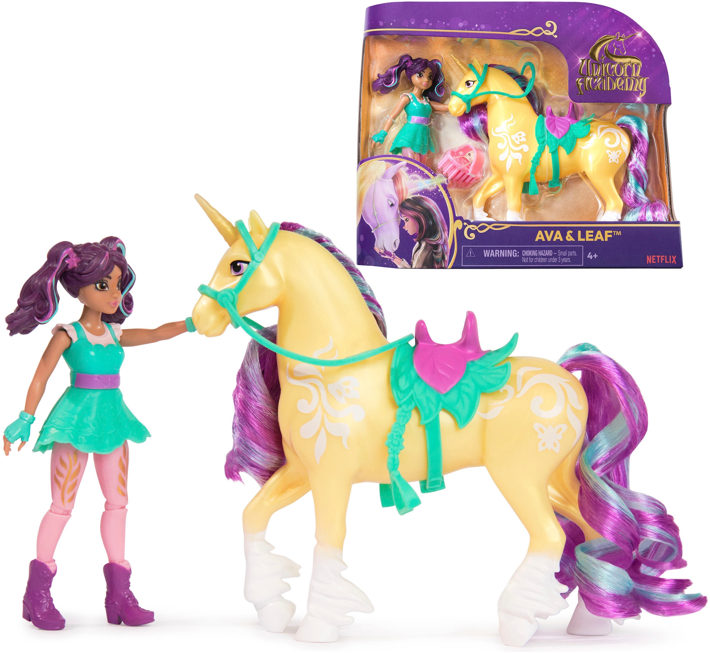 Spin Master Anziehpuppe »Unicorn Academy - Small Doll & Unicorn - Ava & Leaf«