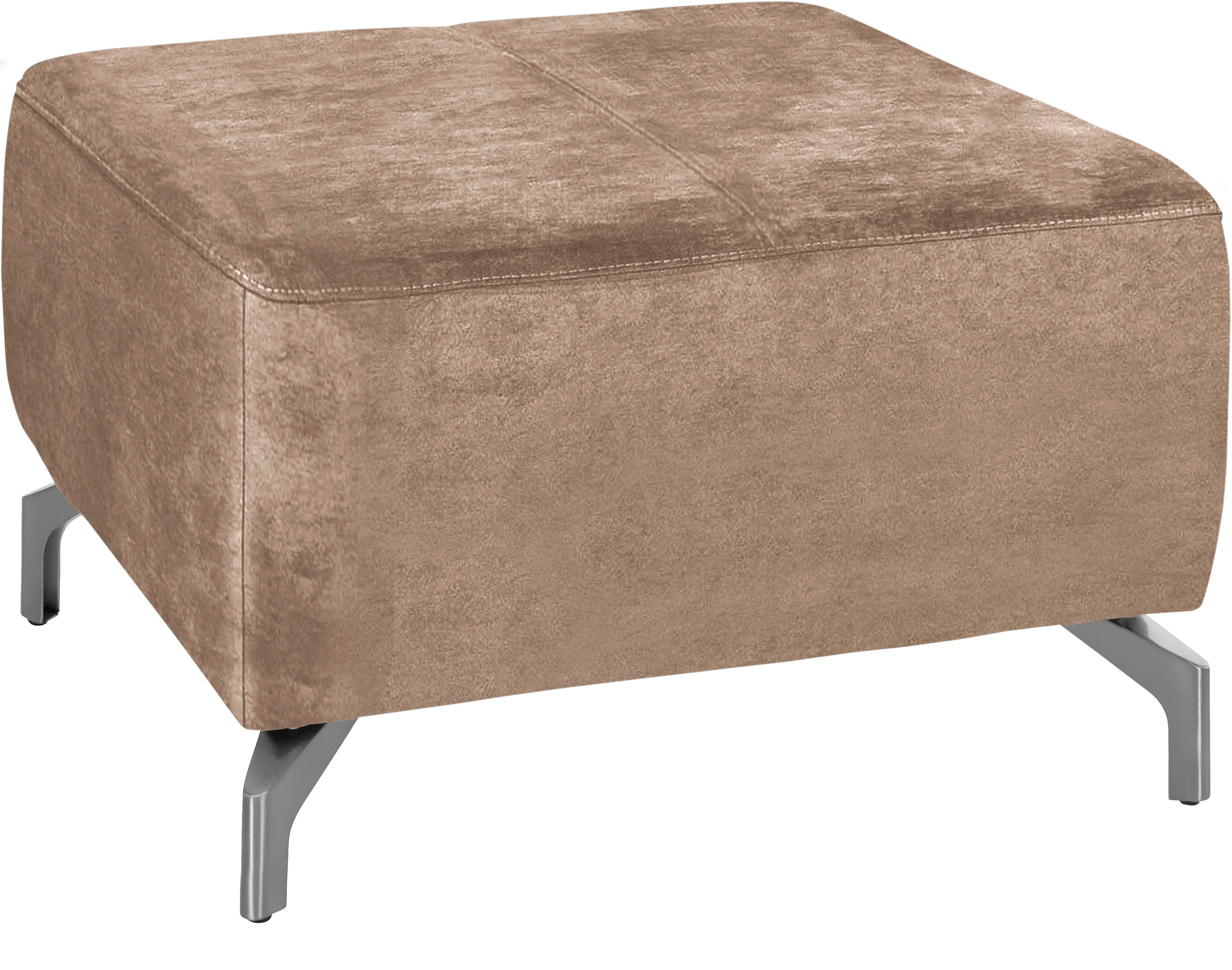 sit&more Hocker »Gizeh«, Fußhöhe 12 cm, wahlweise in 2 unterschiedlichen Fußfarben