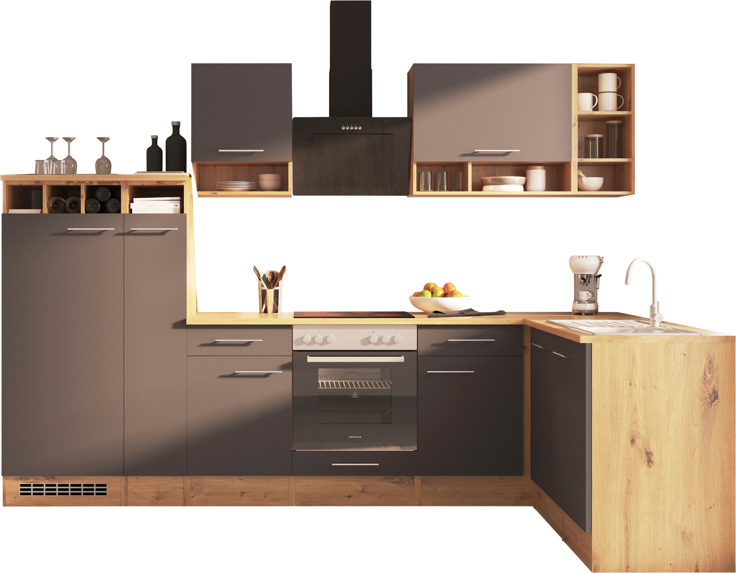 RESPEKTA Küche "Hilde" Breite 310 cm, wechselseitig aufbaubar, exkl. Konfig günstig online kaufen
