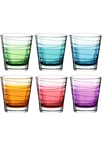 LEONARDO Whiskyglas »VARIO STRUTTURA«, (Set, 6 tlg.), 250 ml, Farbverlauf, 6-teilig kaufen